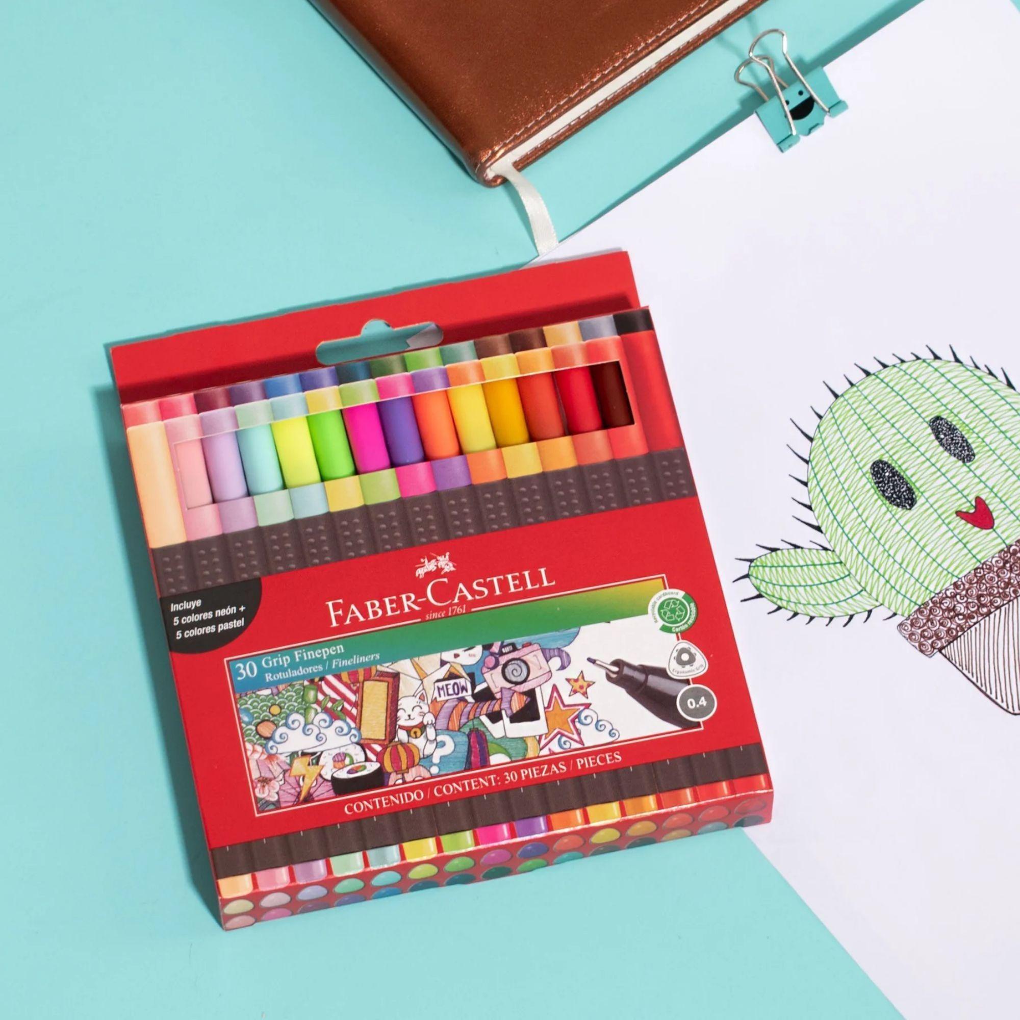 Marcador Grip Finepen Faber-Castell x30 Colores-2