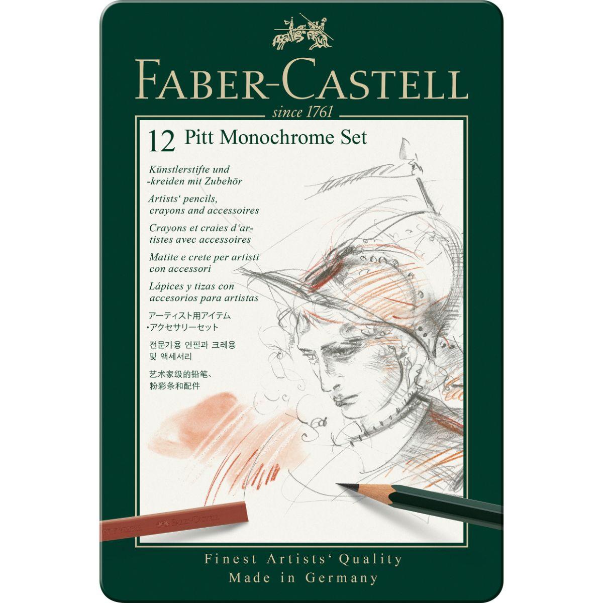 Juego Lápices Pitt Monochrome Est. Faber-Castell x12 und.-0