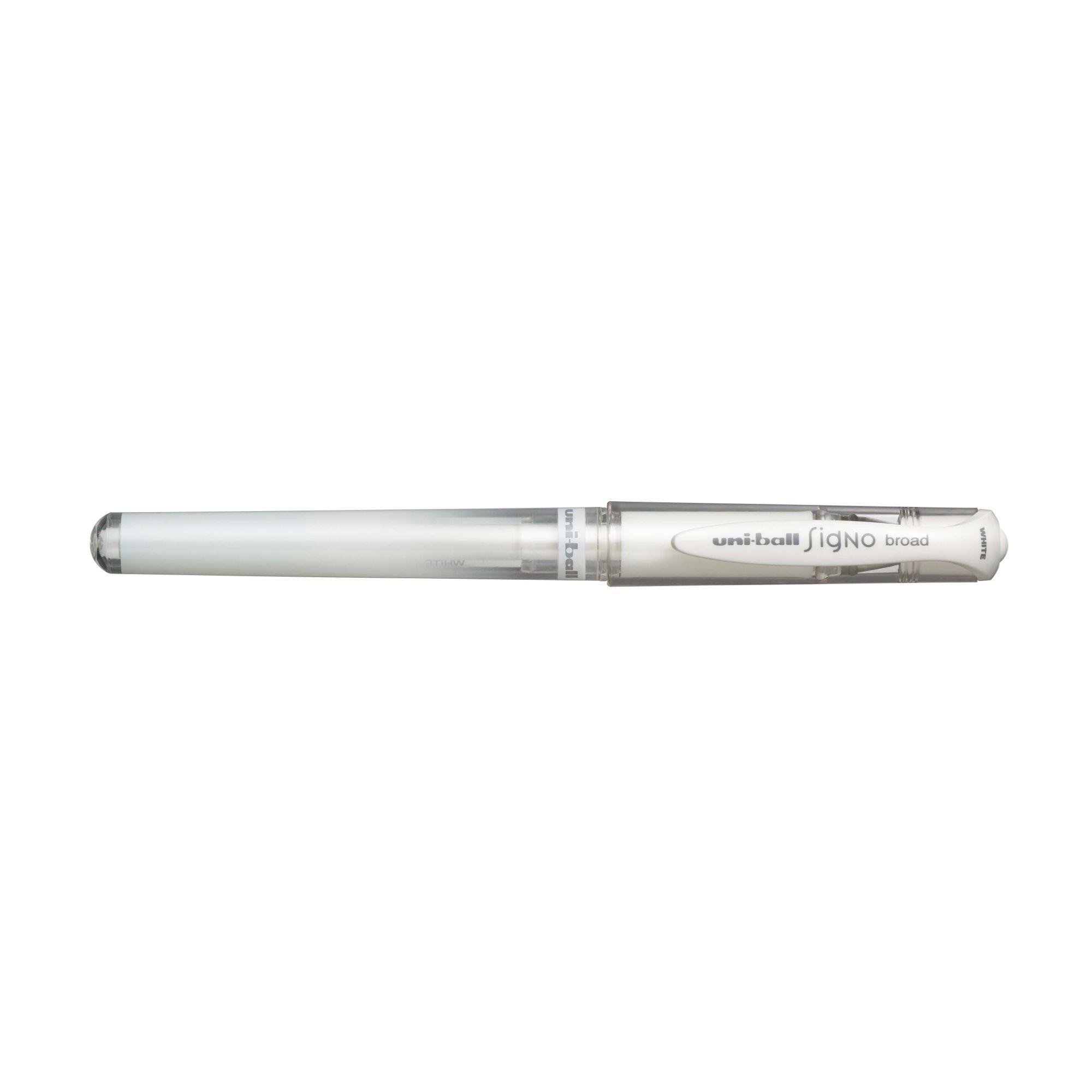 Lápices Gel Uniball Signo broad BC x3 blanco/dorado/plateado-2