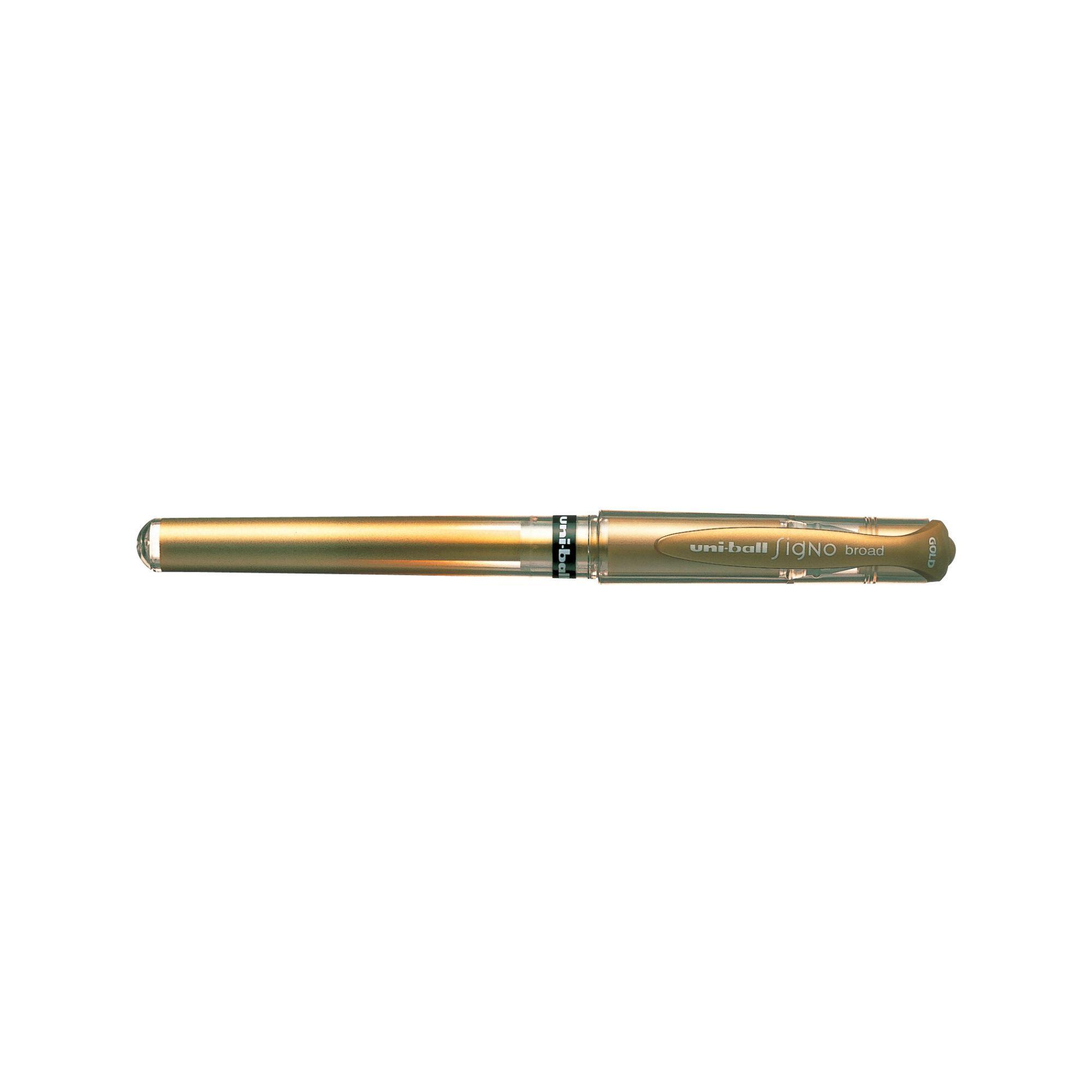 Lápices Gel Uniball Signo broad BC x3 blanco/dorado/plateado-3