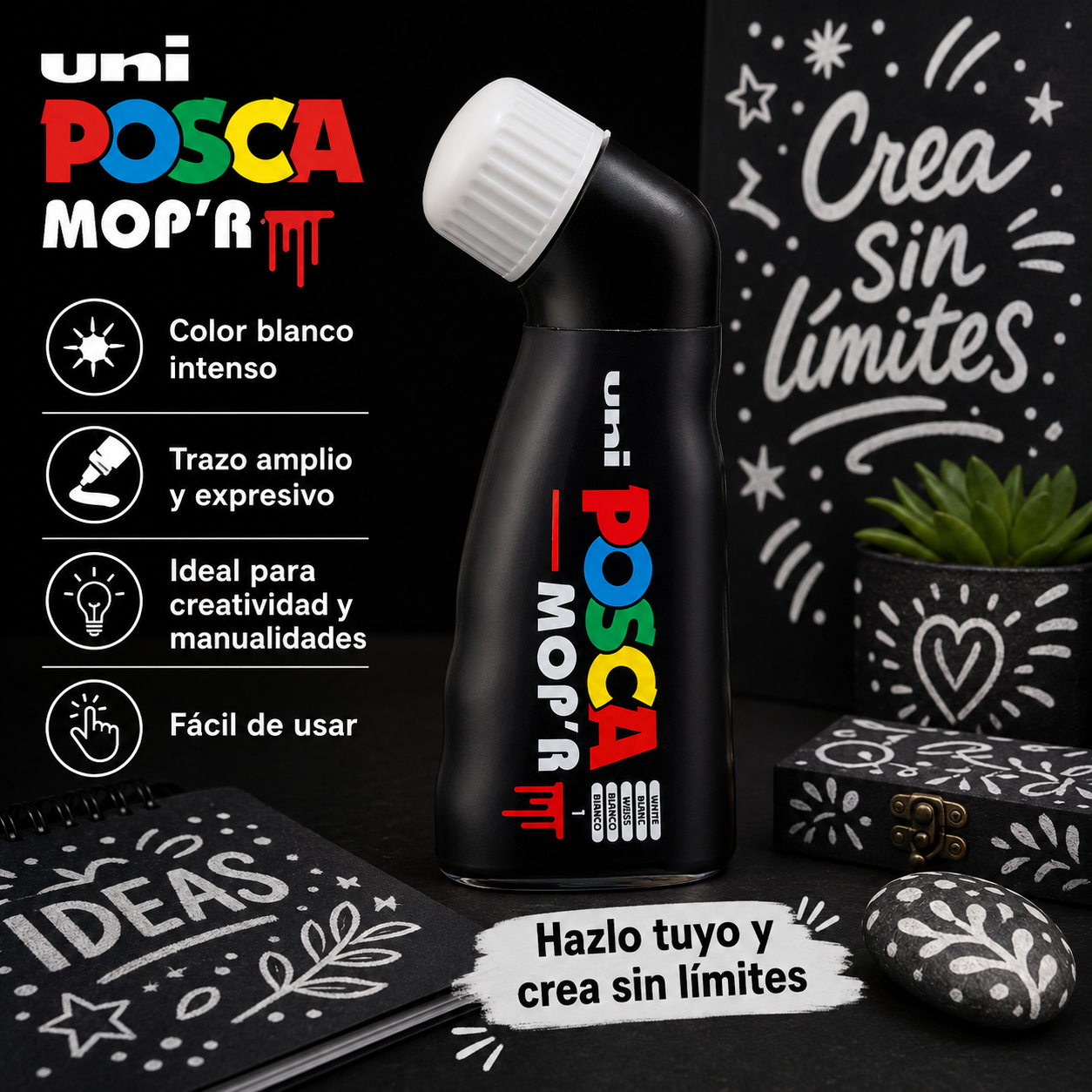 Marcador POSCA Mop'r PC-22 Blanco-2