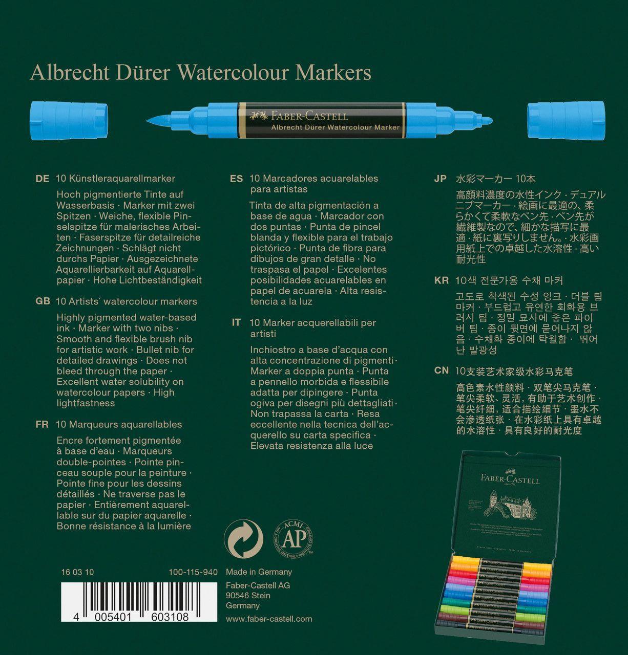 Marcadores Acuarelables A.Dürer Faber-Castell x10 Colores-8