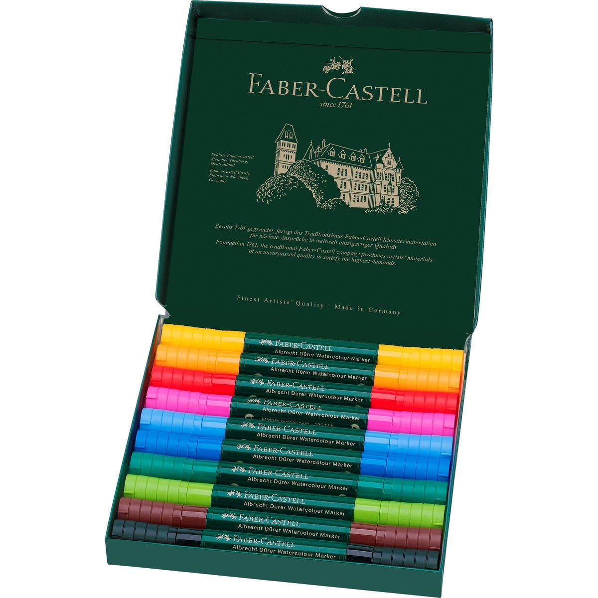 Marcadores Acuarelables A.Dürer Faber-Castell x10 Colores-0