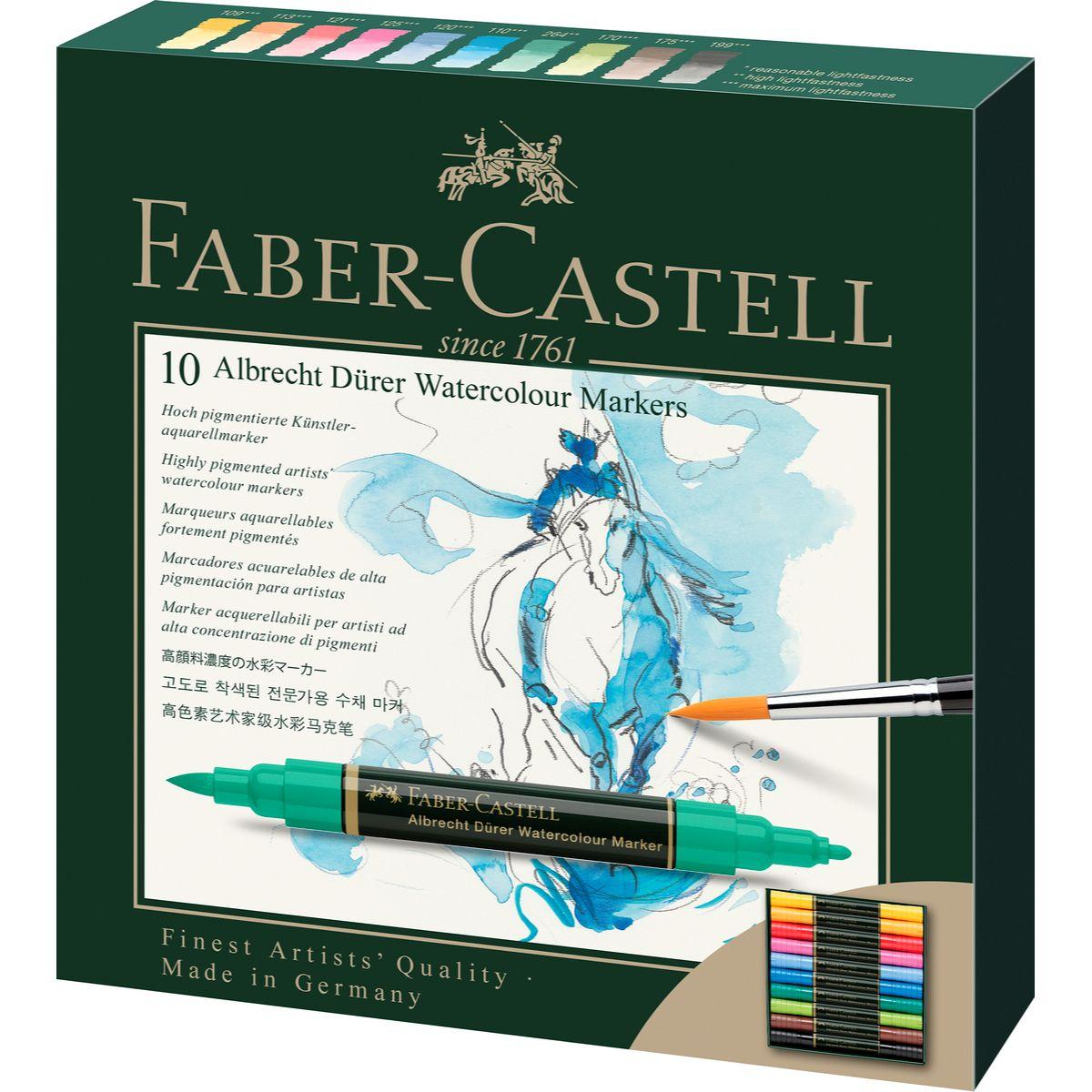 Marcadores Acuarelables A.Dürer Faber-Castell x10 Colores-1