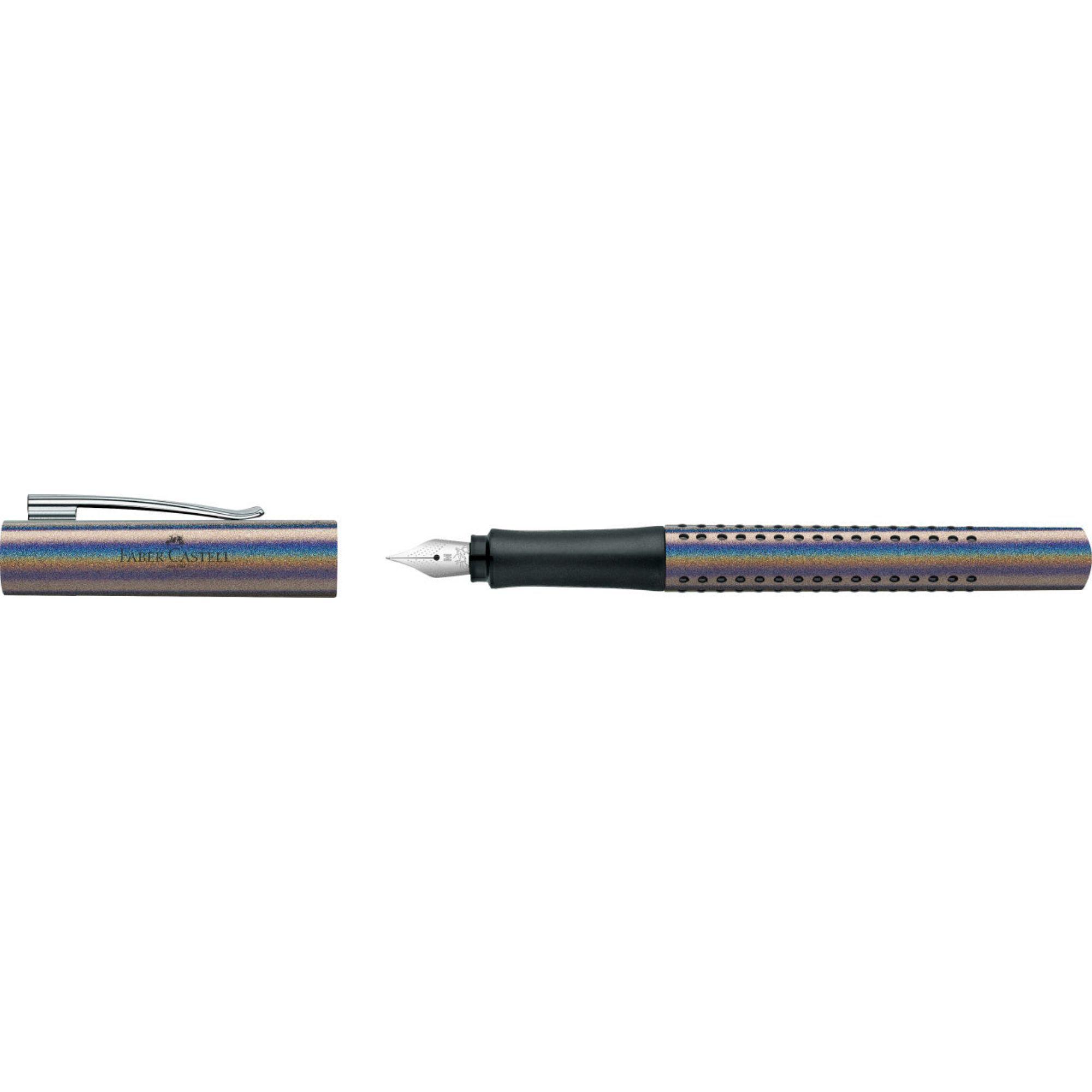 Pluma Estilográfica Grip Edition Faber-Castell M Silver-3
