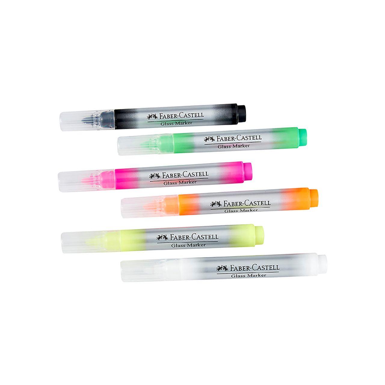Marcadores de Vidrio Faber-Castell Borrables x6 Colores-4
