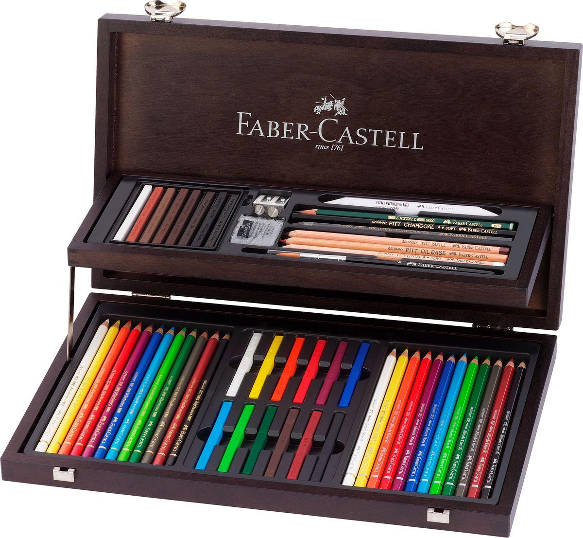 Lápices Art & Graphic Faber-Castell x54 Pzs + Estuche Madera-0