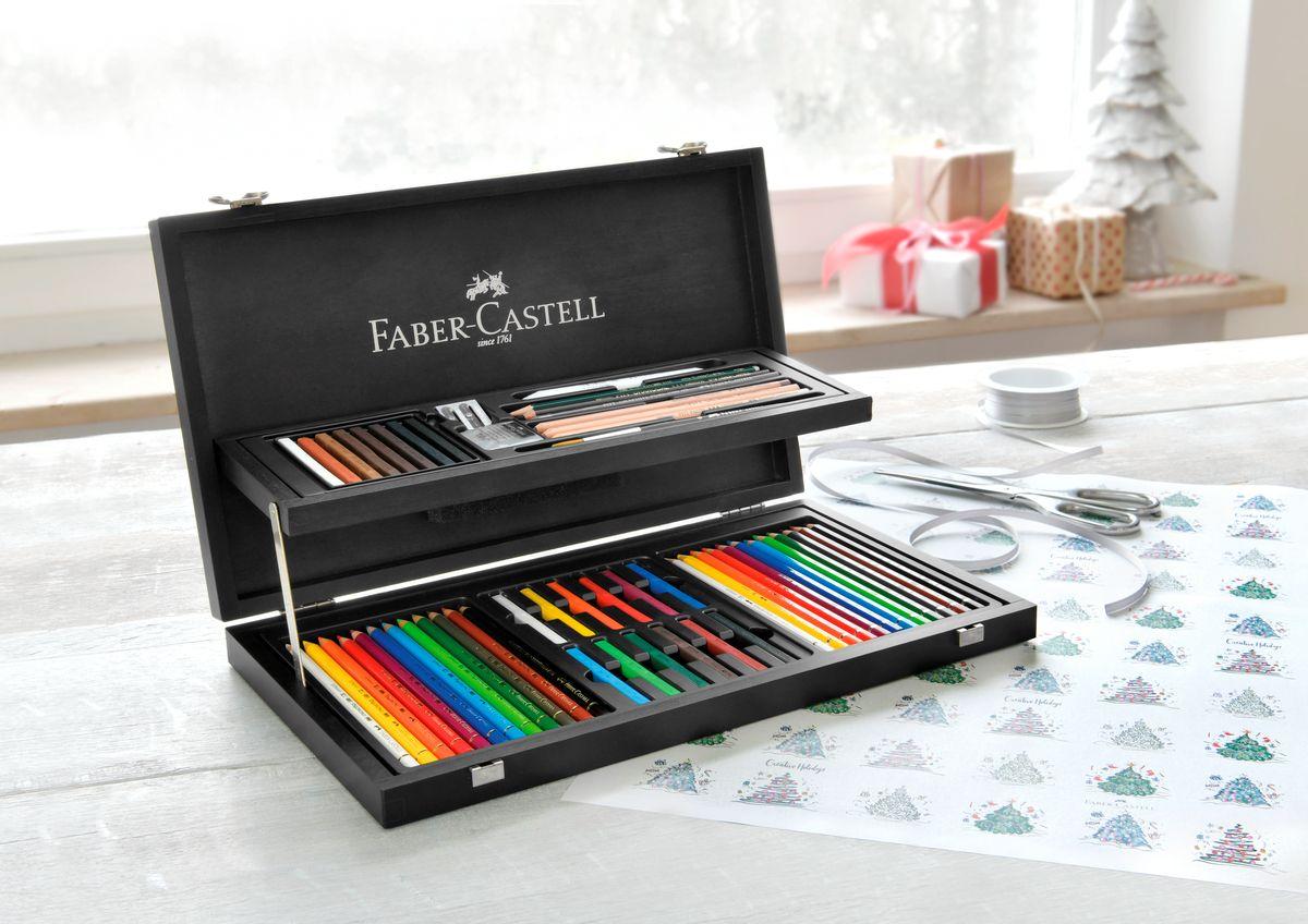 Lápices Art & Graphic Faber-Castell x54 Pzs + Estuche Madera-1