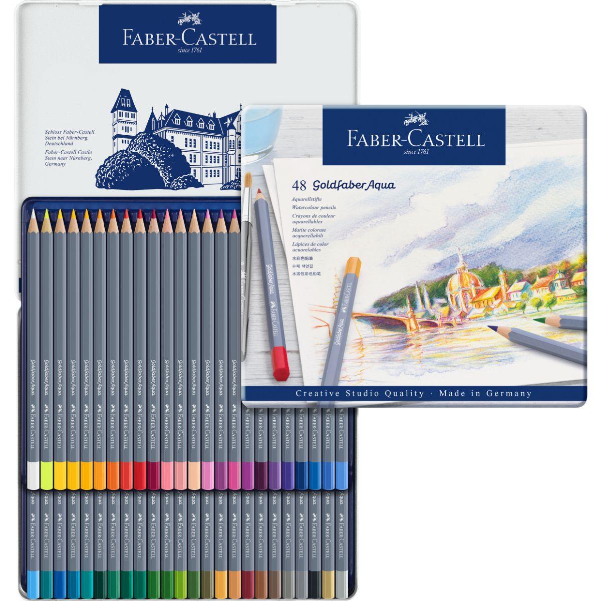 Lápiz Acuarelable Goldfaber Lata Faber-Castell x48 Colores-0