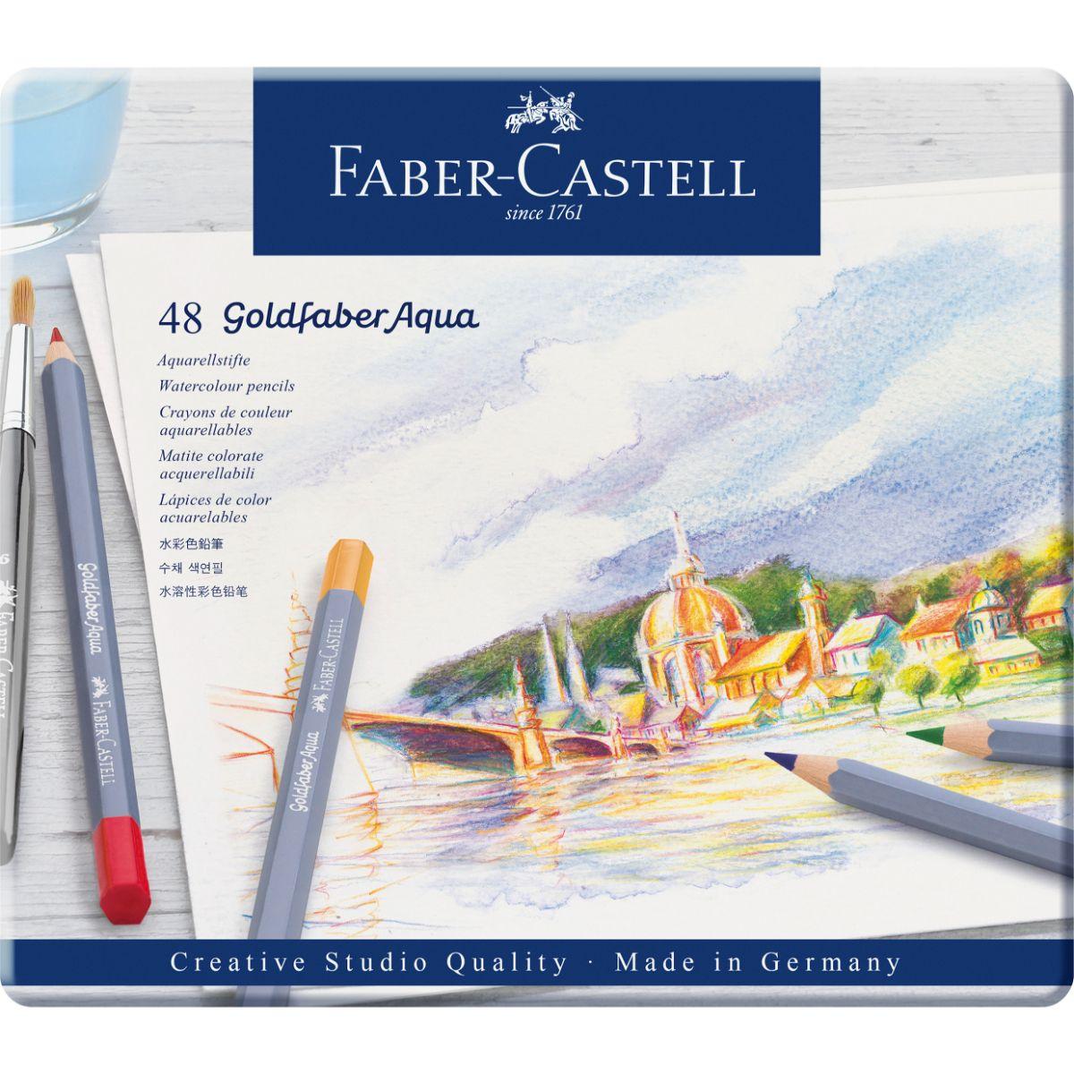 Lápiz Acuarelable Goldfaber Lata Faber-Castell x48 Colores-2