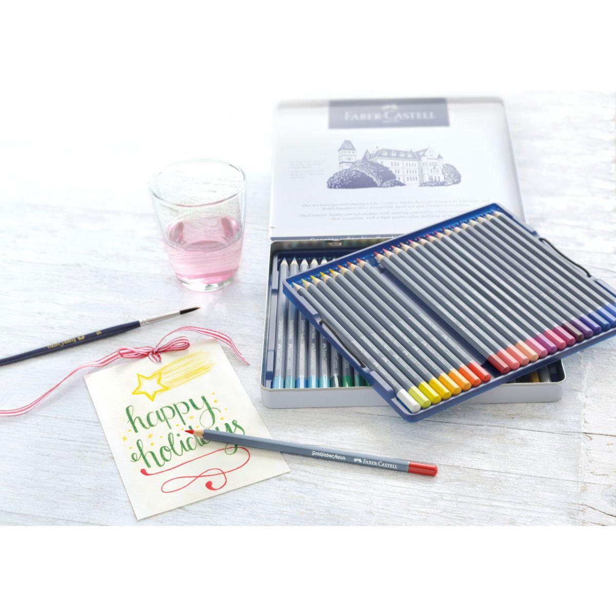 Lápiz Acuarelable Goldfaber Lata Faber-Castell x48 Colores-3