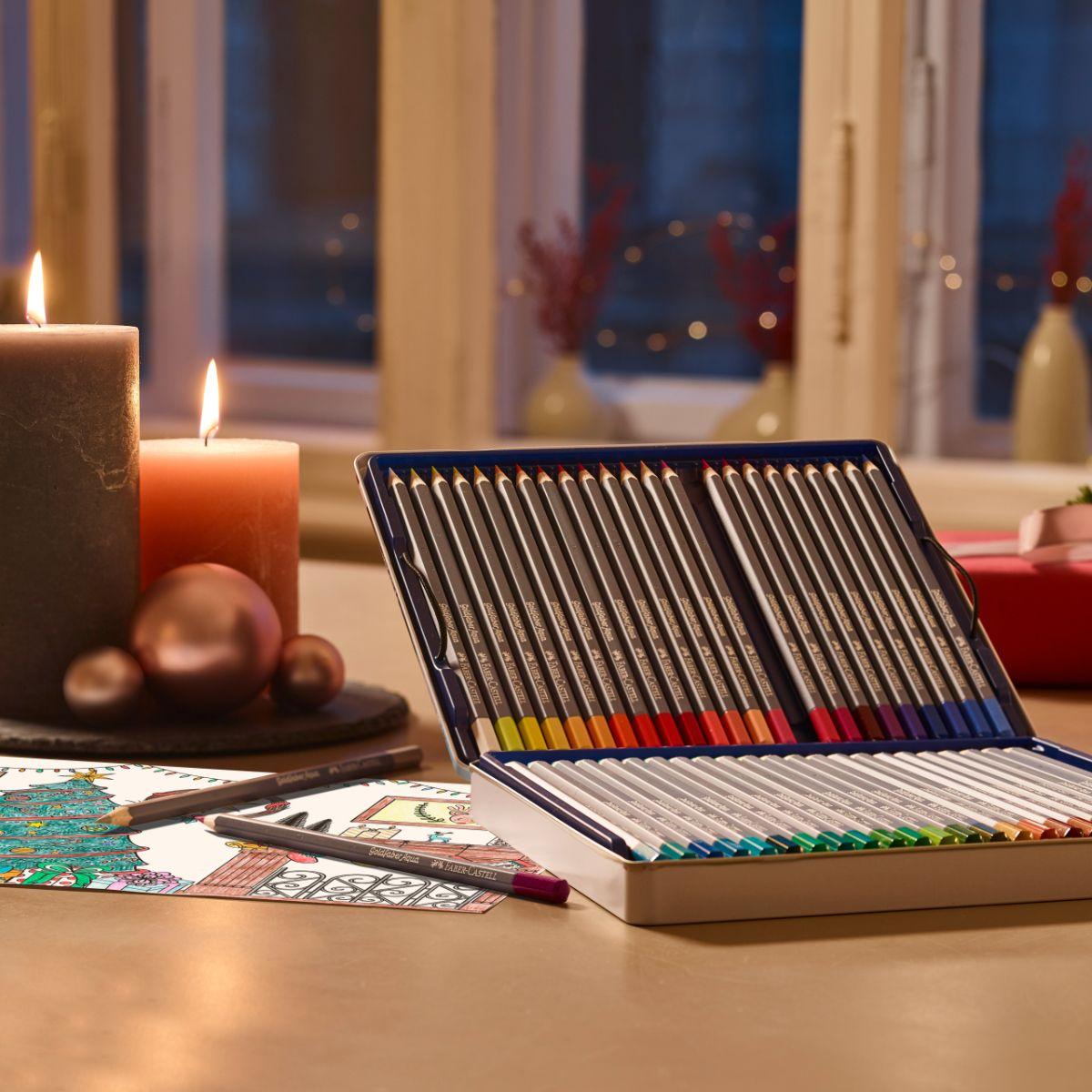 Lápiz Acuarelable Goldfaber Lata Faber-Castell x48 Colores-5