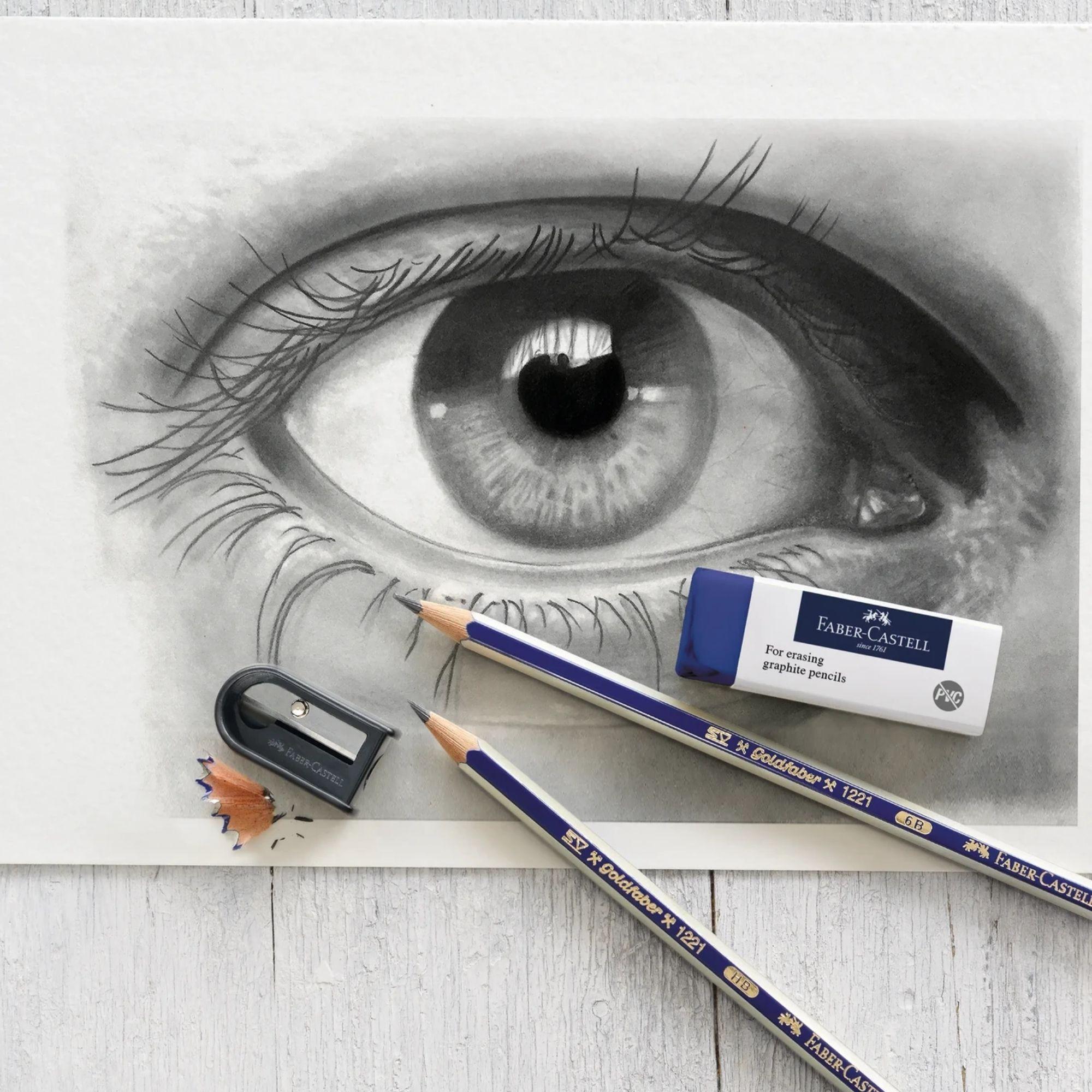 Lápiz grafito Goldfaber Faber-Castell 1221 2B bc x3-2