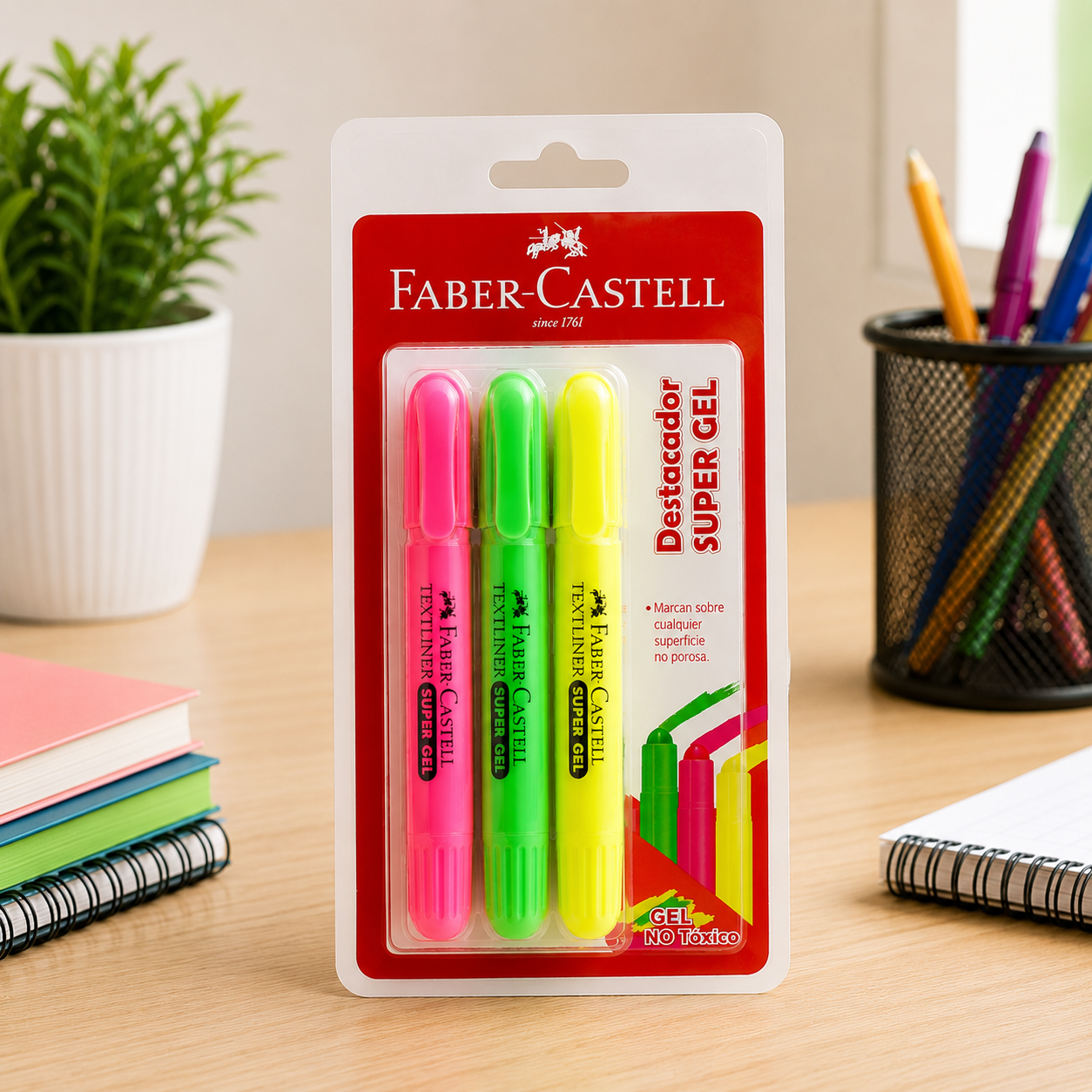 Destacadores Super Gel Faber-Castell x3 Colores-1