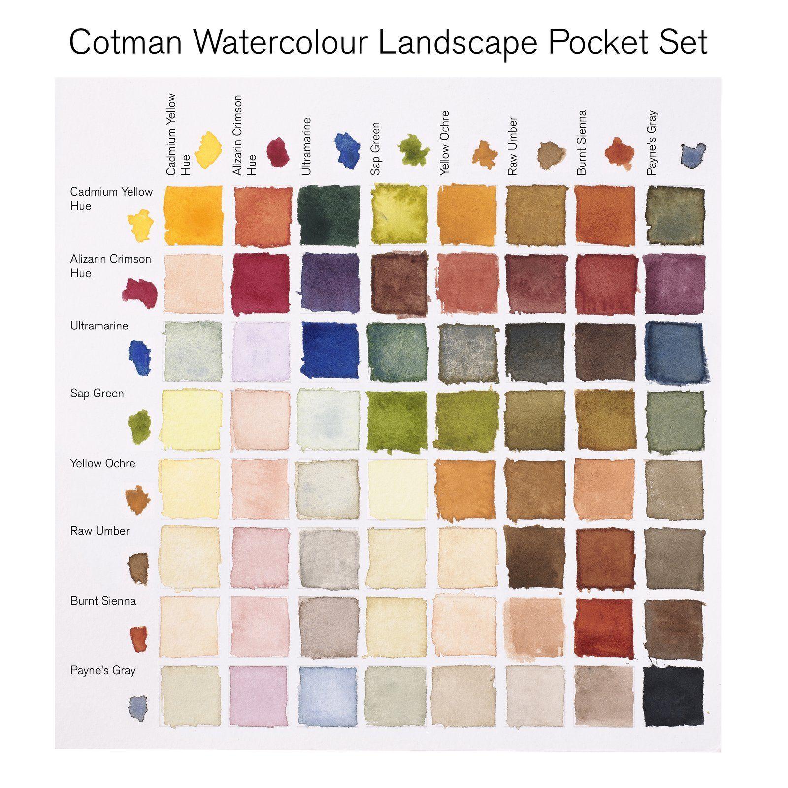 Acuarela Cotman Winsor & Newton Set Landscape 8 Colores-6