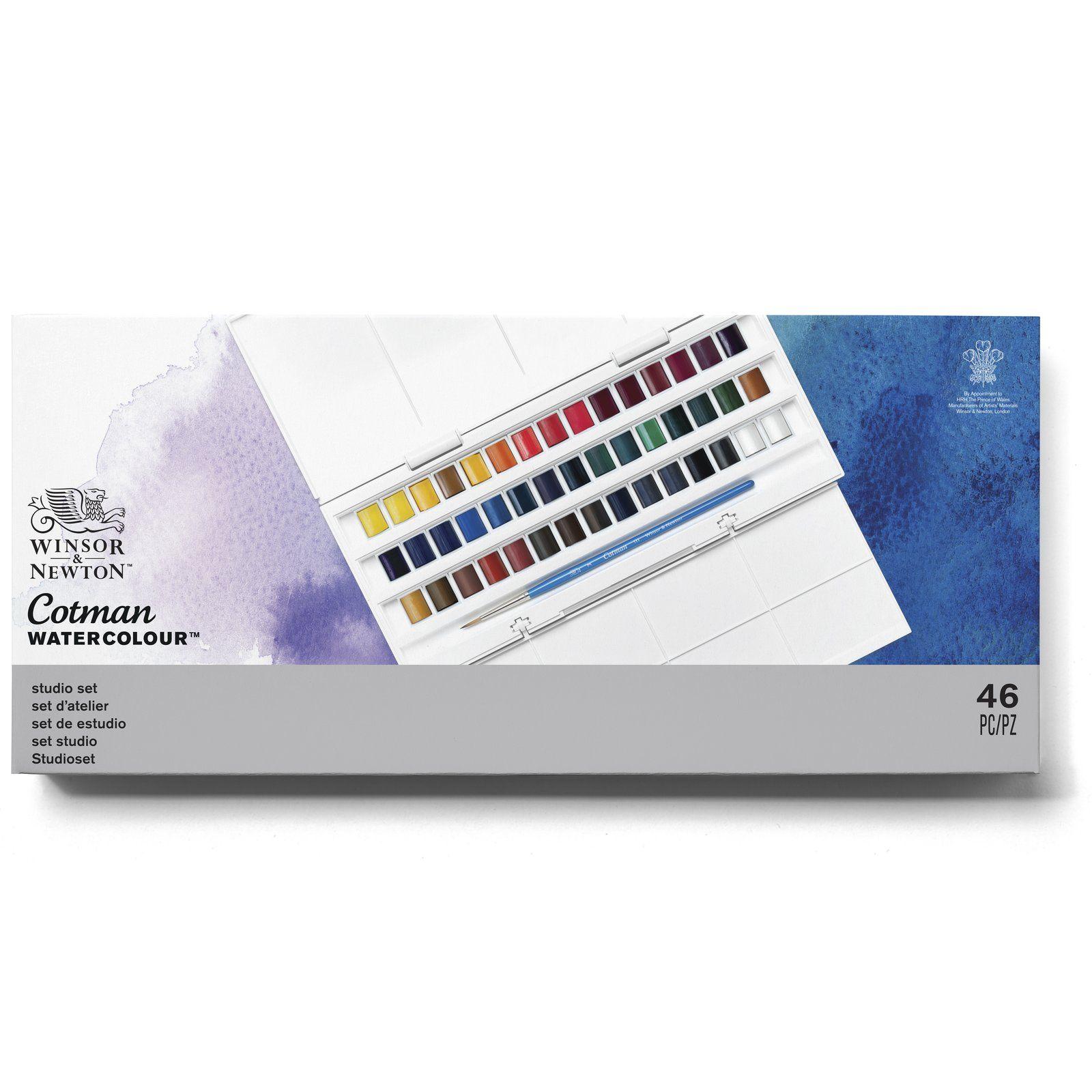 Set Acuarelas Cotman Winsor & Newton 45 Medio Godet-0