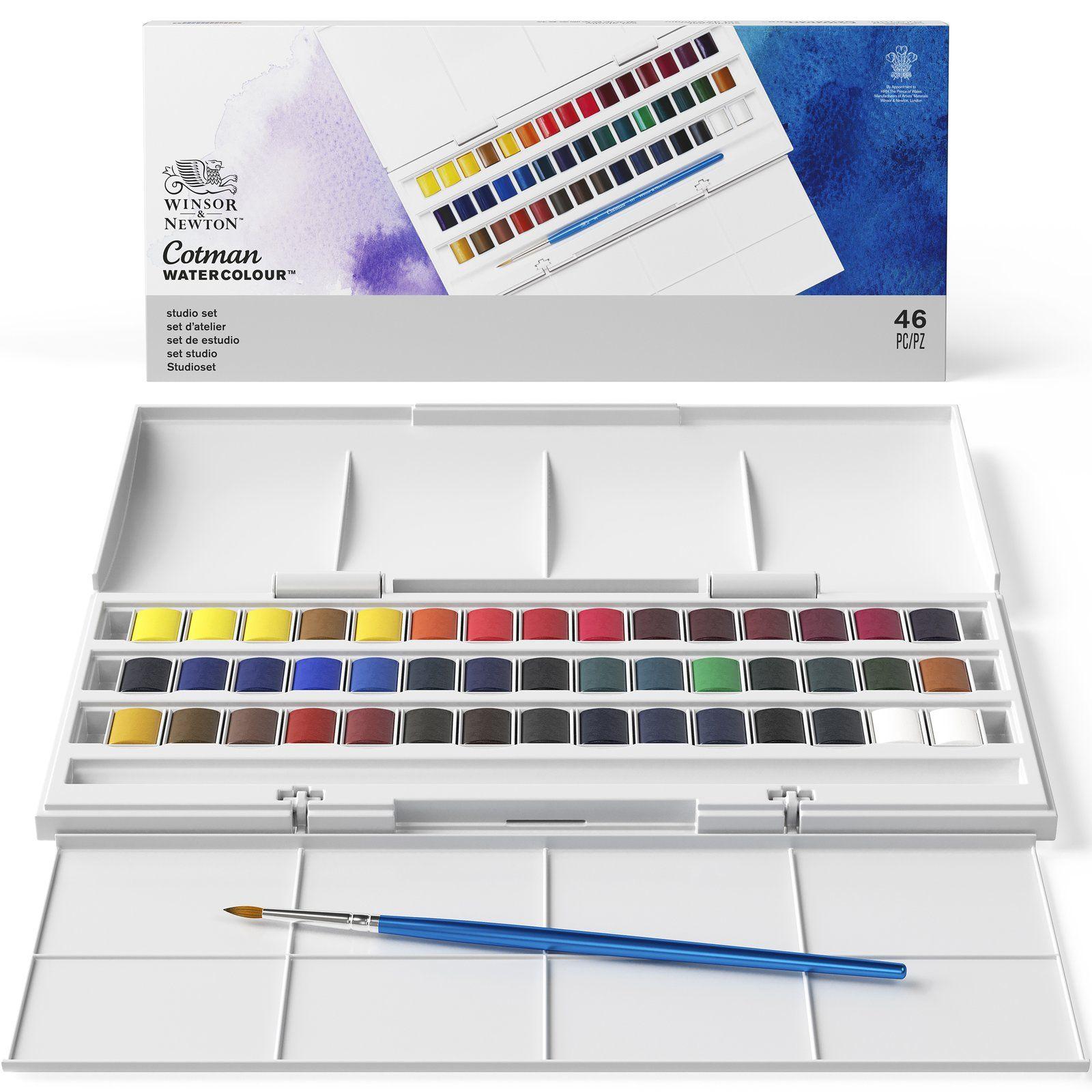 Set Acuarelas Cotman Winsor & Newton 45 Medio Godet-2
