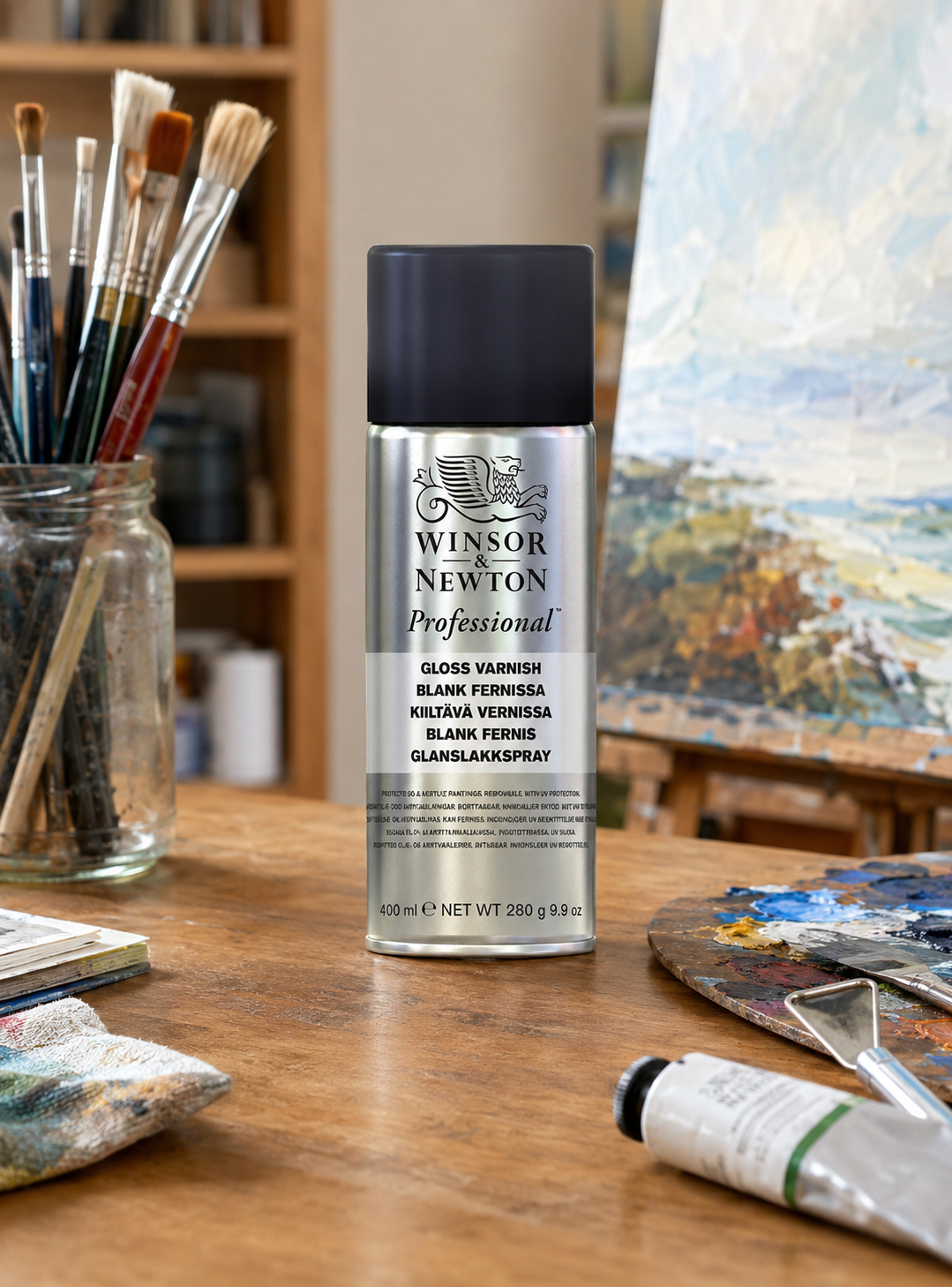 Barniz Brillante Artists Profesional Winsor & Newton 400ml-1