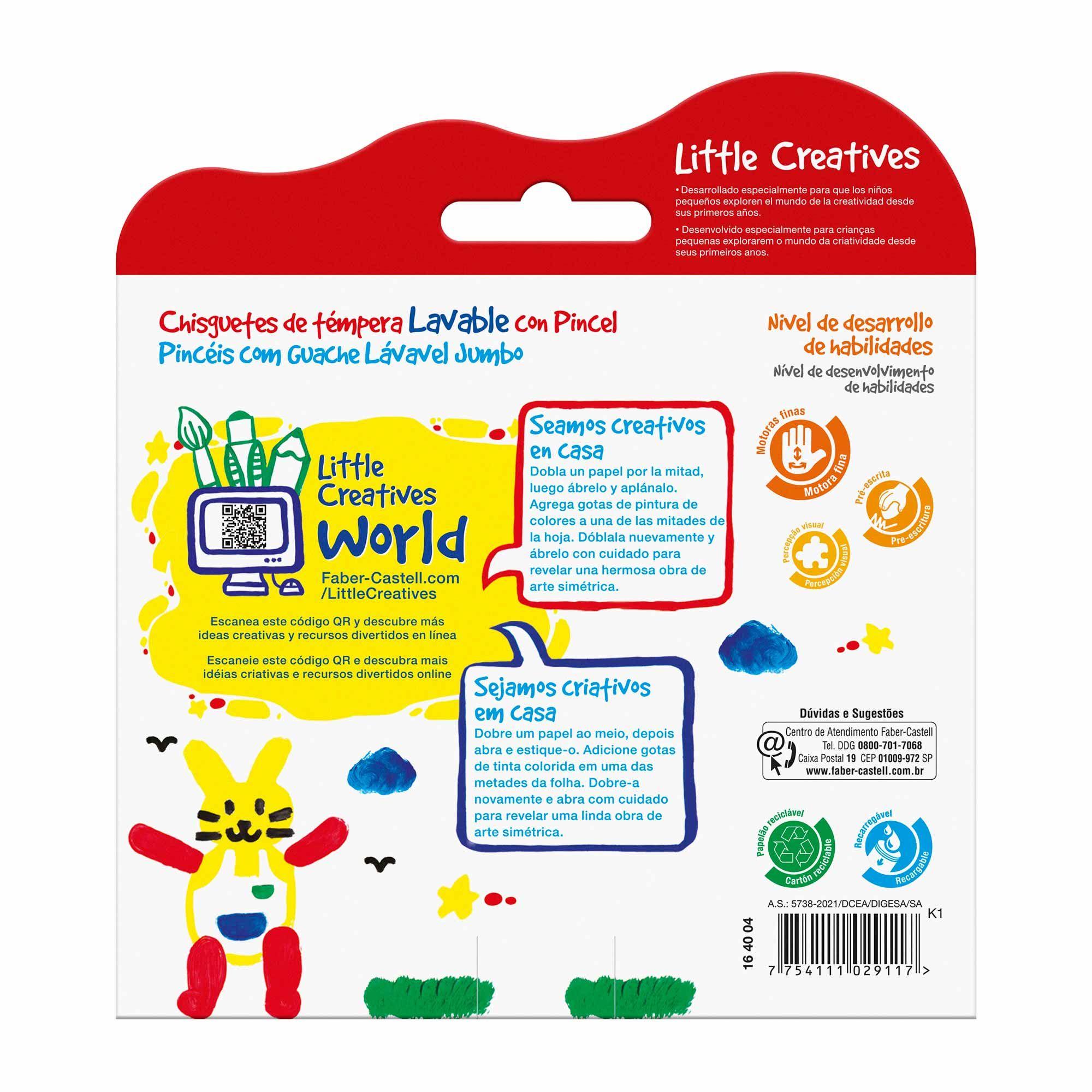 Chisguetes Témpera Little Creatives Faber-Castell x6 Colores-2