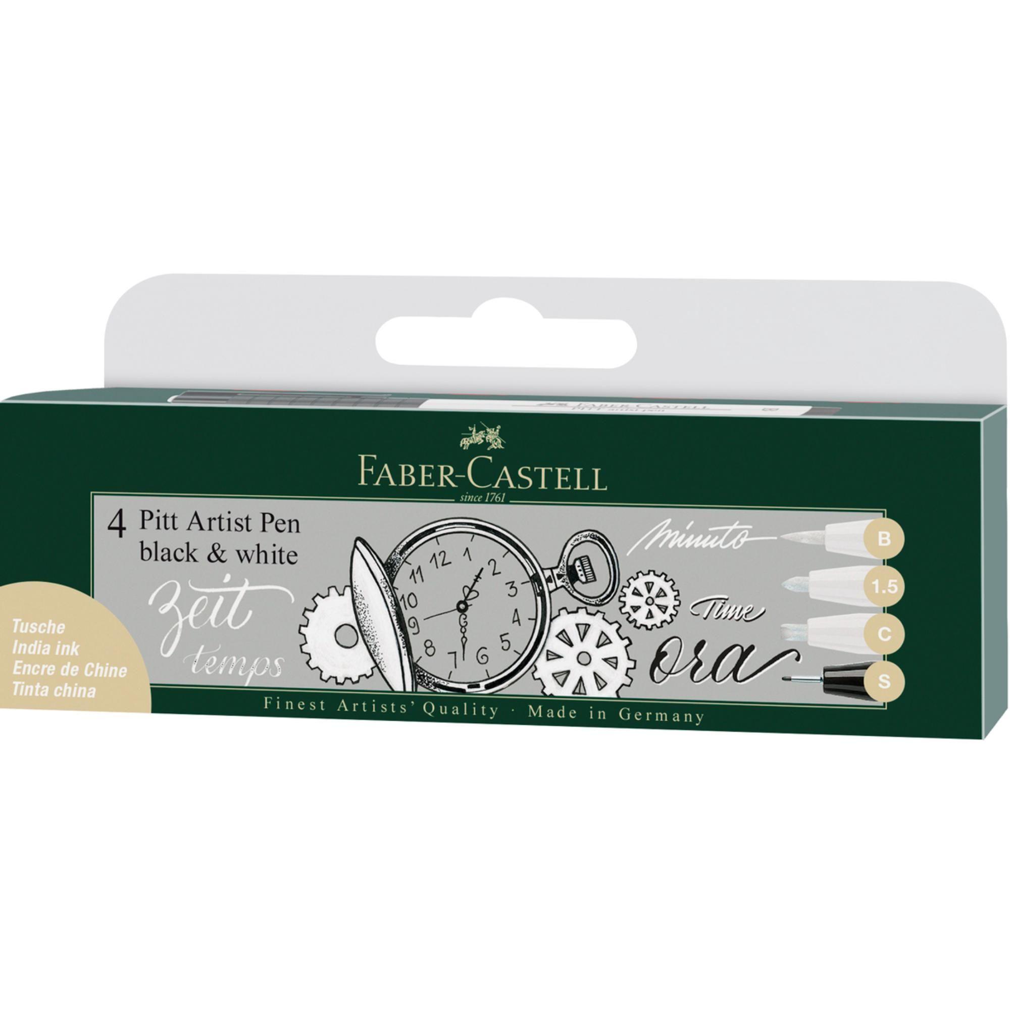 Marcador Pitt Artist Negro & Blanco Faber-Castell 4x-0