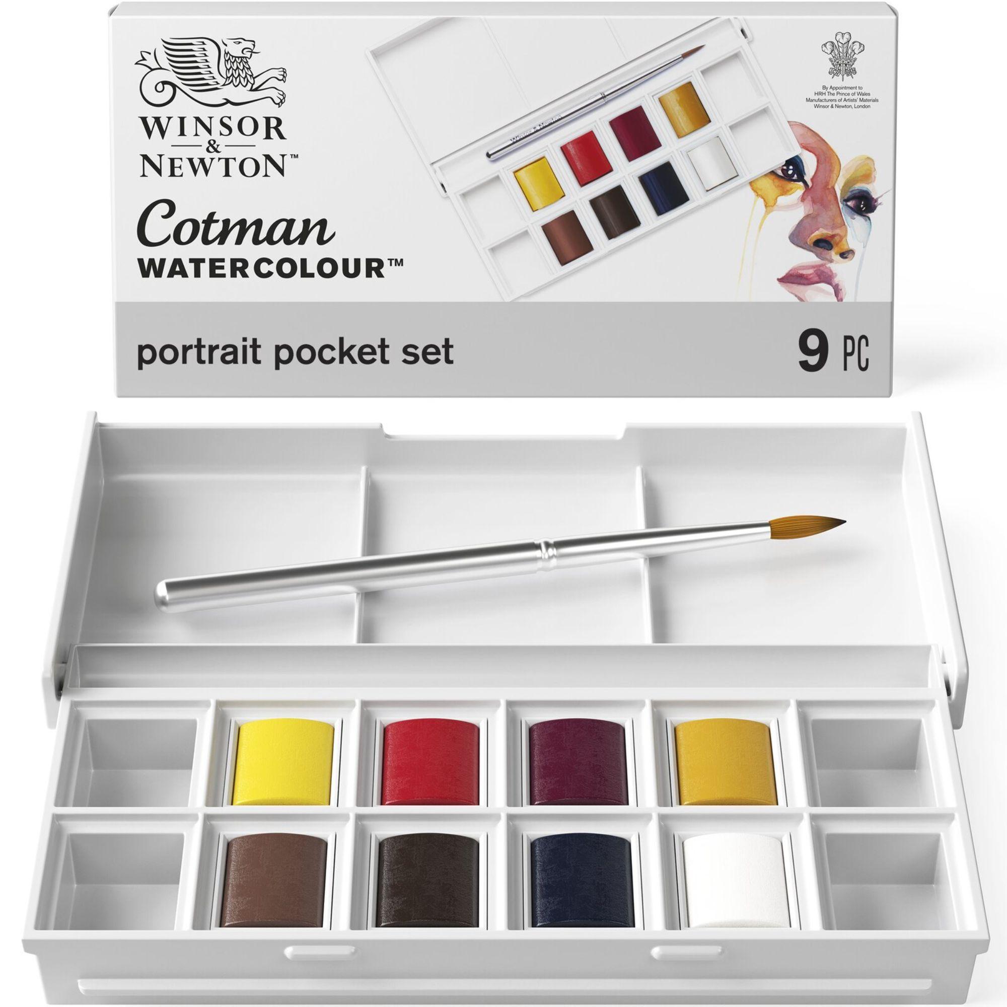 Acuarela Cotman Winsor & Newton Set Portrait 8 Colores-0
