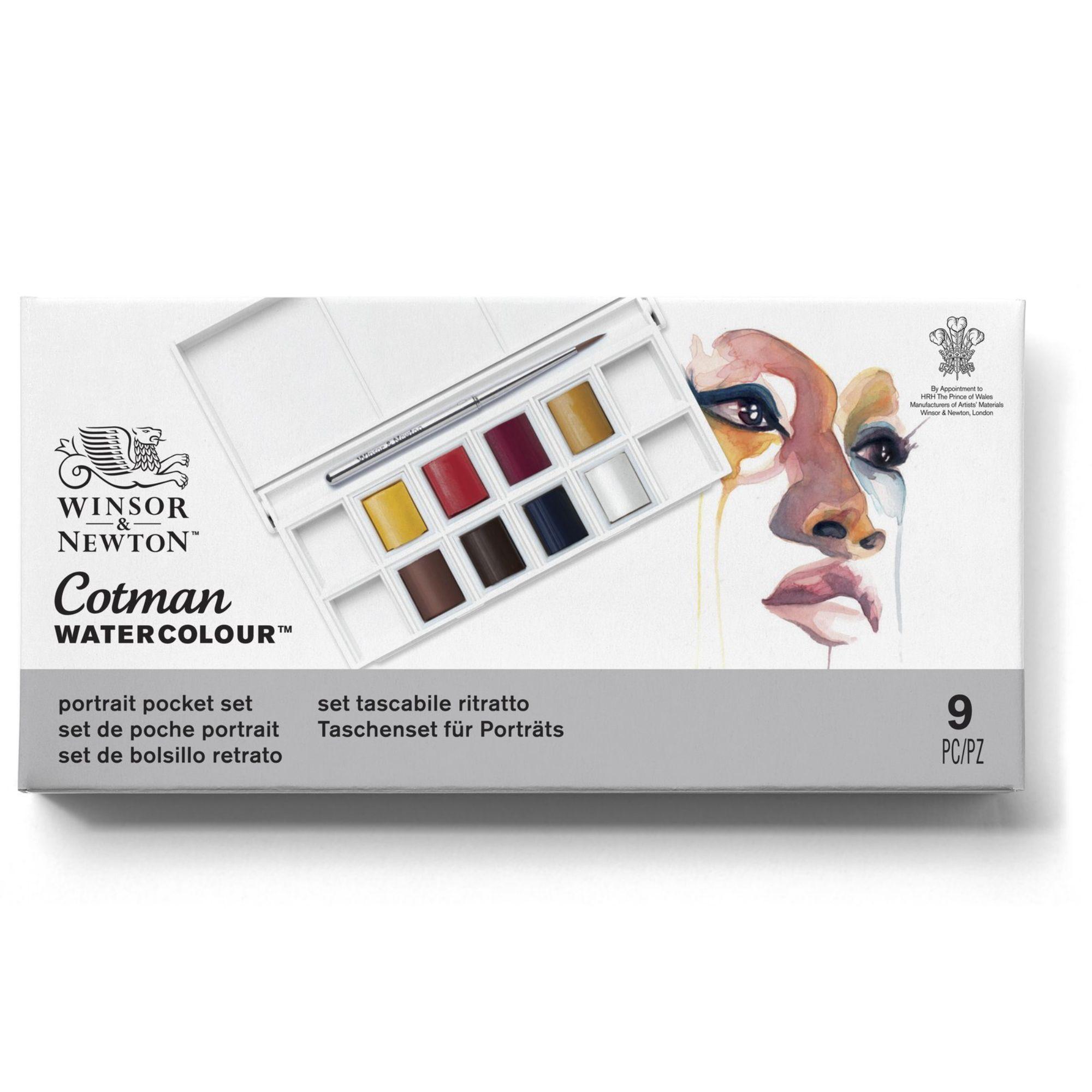 Acuarela Cotman Winsor & Newton Set Portrait 8 Colores-1