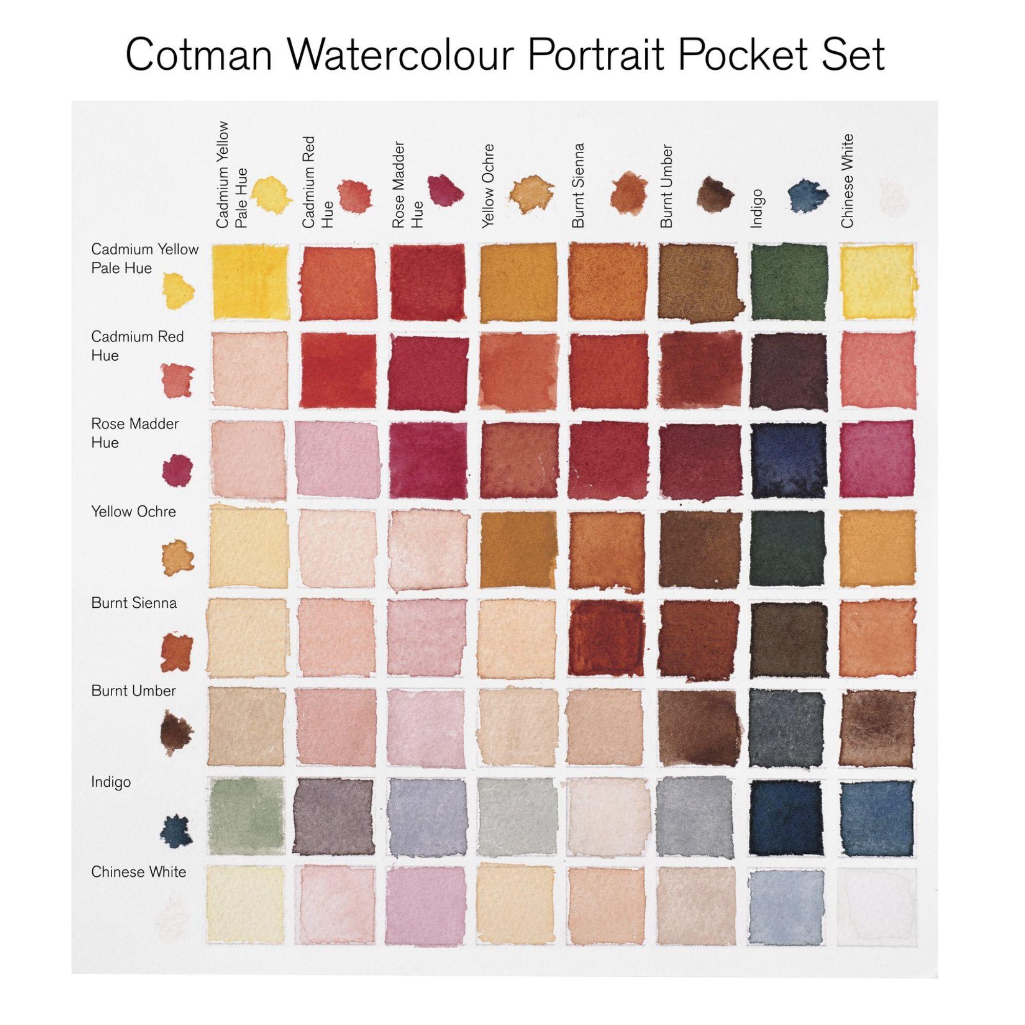 Acuarela Cotman Winsor & Newton Set Portrait 8 Colores-7
