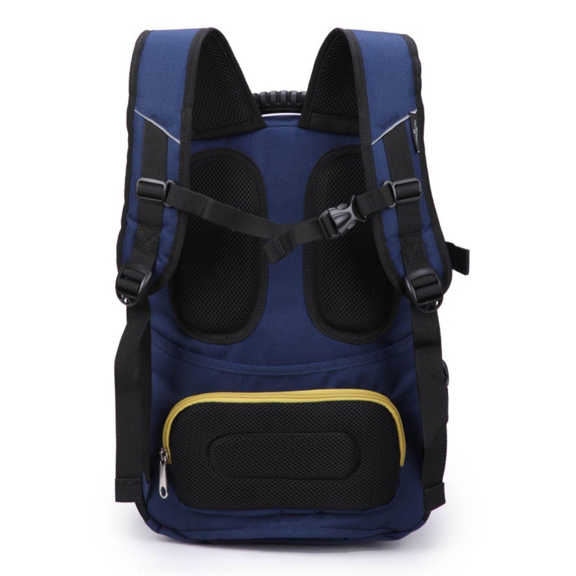 Mochila Wanderer azul obs. / verde oliva-1