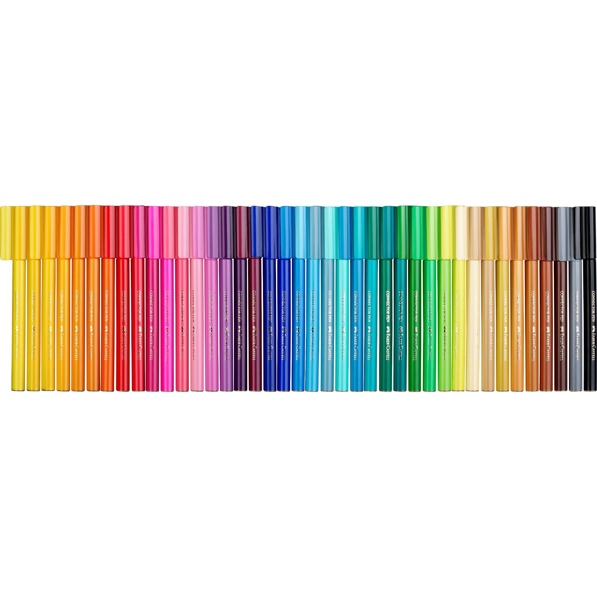 40 Marcadores Connector + Estuche Maleta Viaje Faber-Castell-1