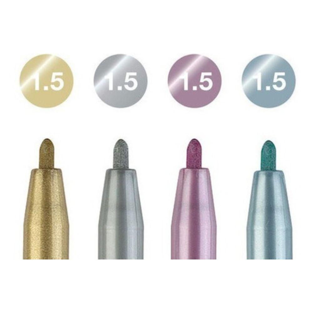 Macador Lettering Tonos Metalicos Faber-Castell x4 Colores-2