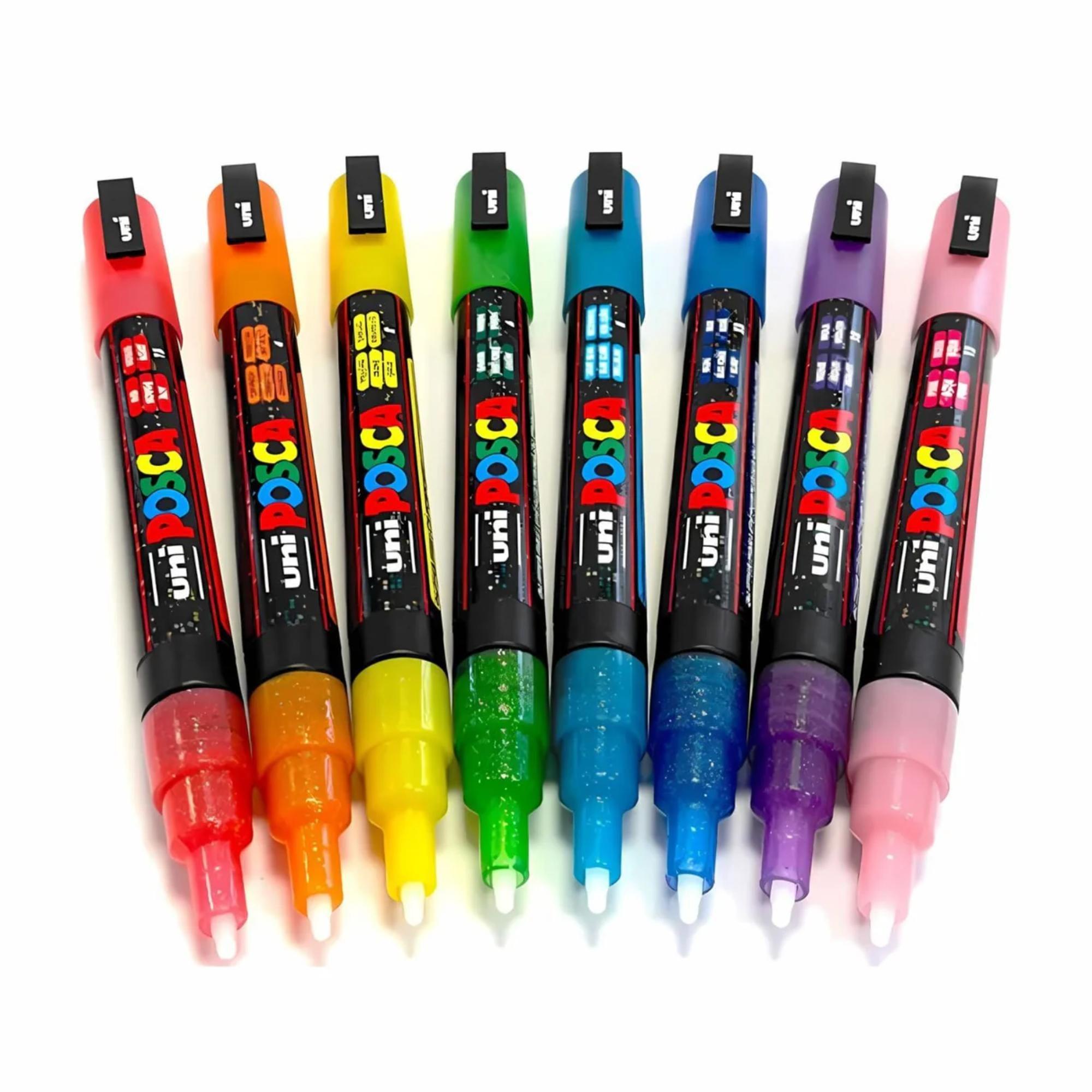 Set Marcadores POSCA 3M 8 Colores Glitter-1