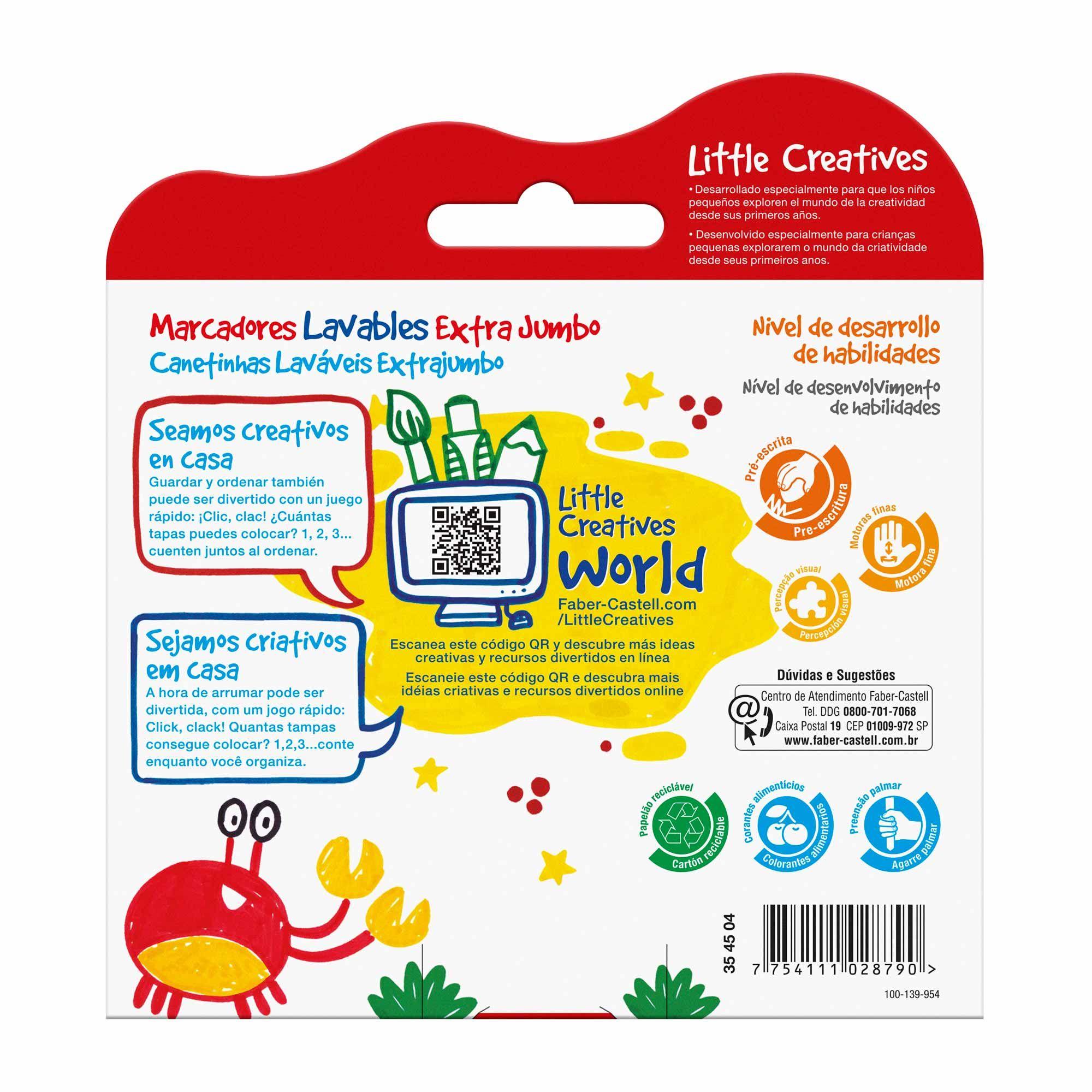 Marcador Extra Jumbo Faber-Castell Little Creatives x6 Color-2