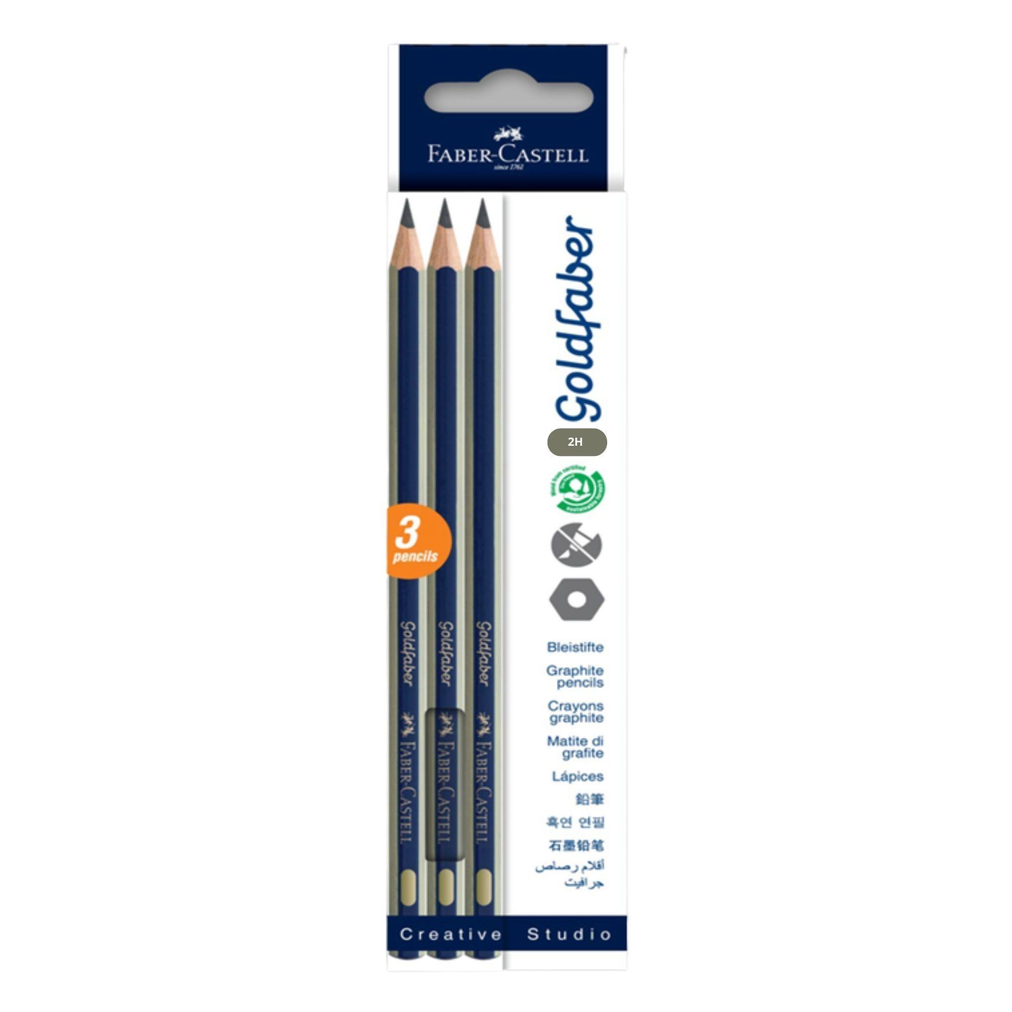 Lápiz grafito Goldfaber Faber-Castell 1221 2H x2 BC-0