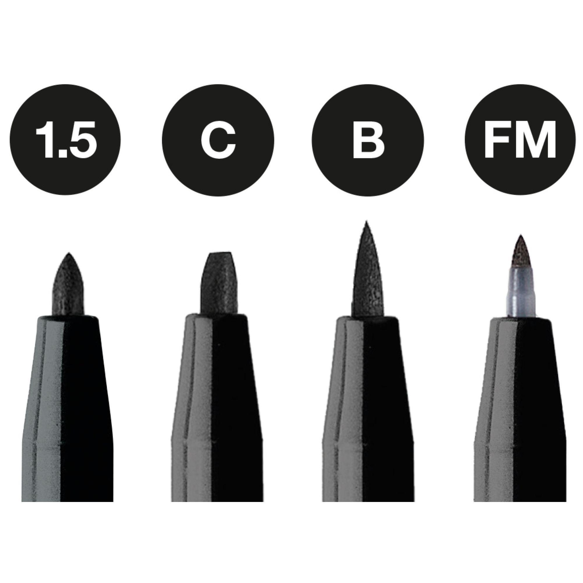 Rotuladores Pitt Artist Faber-Castell x4 uds. Negro-2