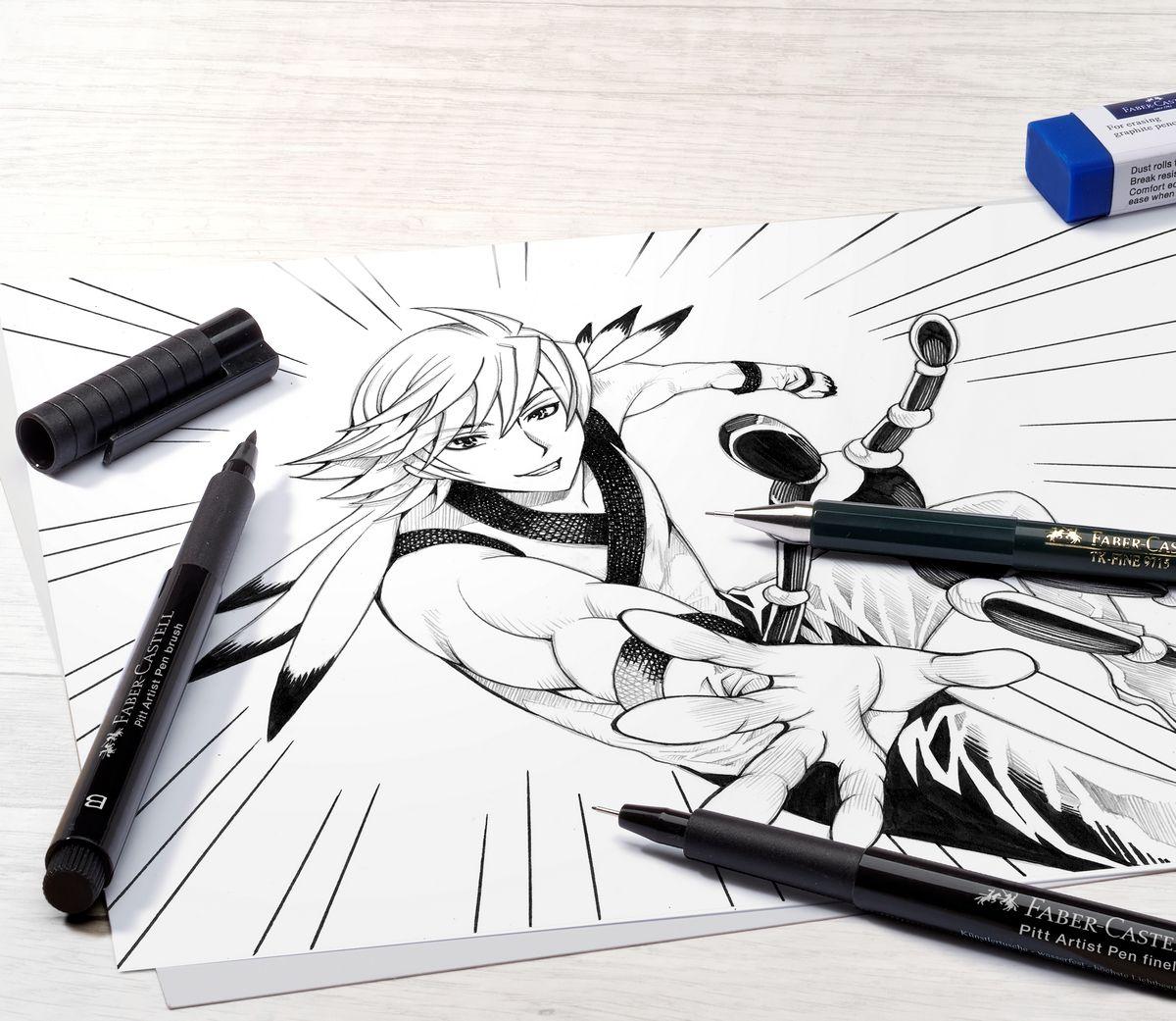 Lápices Tiralíneas Manga Starter Faber-Castell 8 Piezas-3