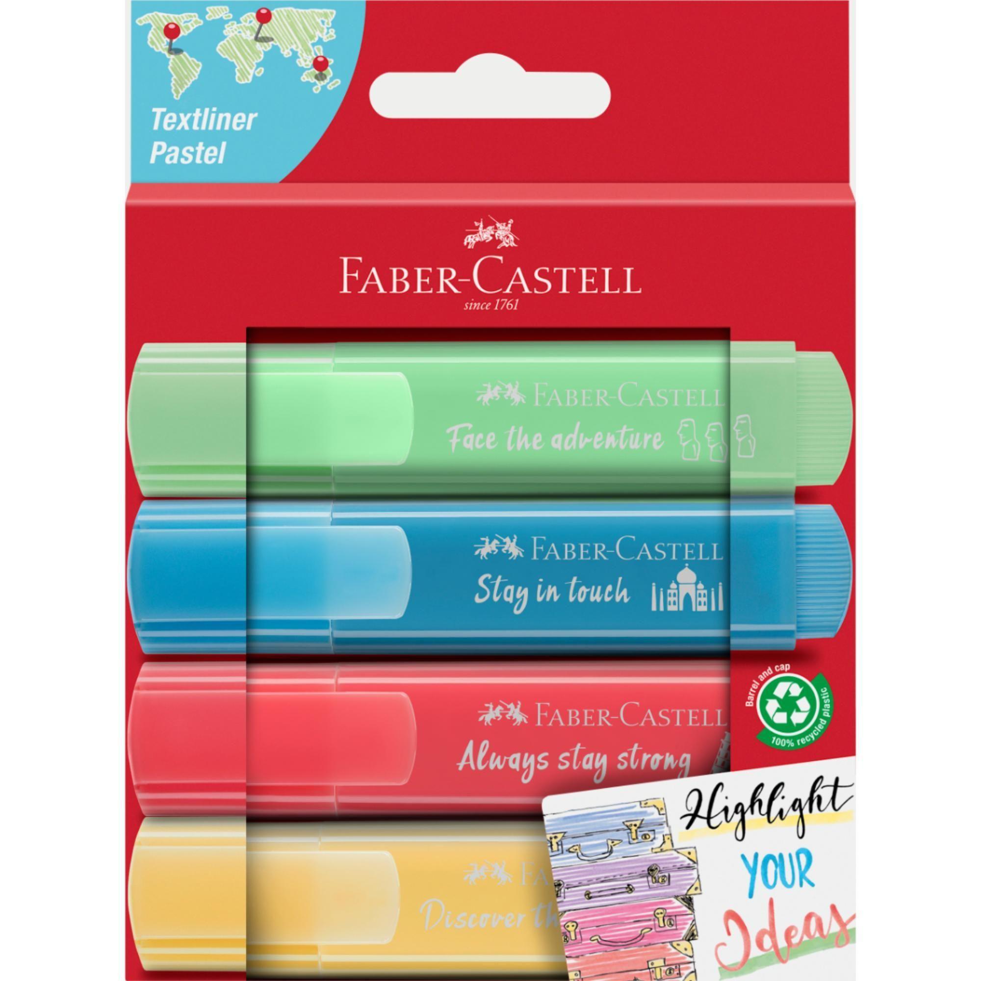 Marcador Tl 46 Pastel Faber-Castell x4 Colores-0