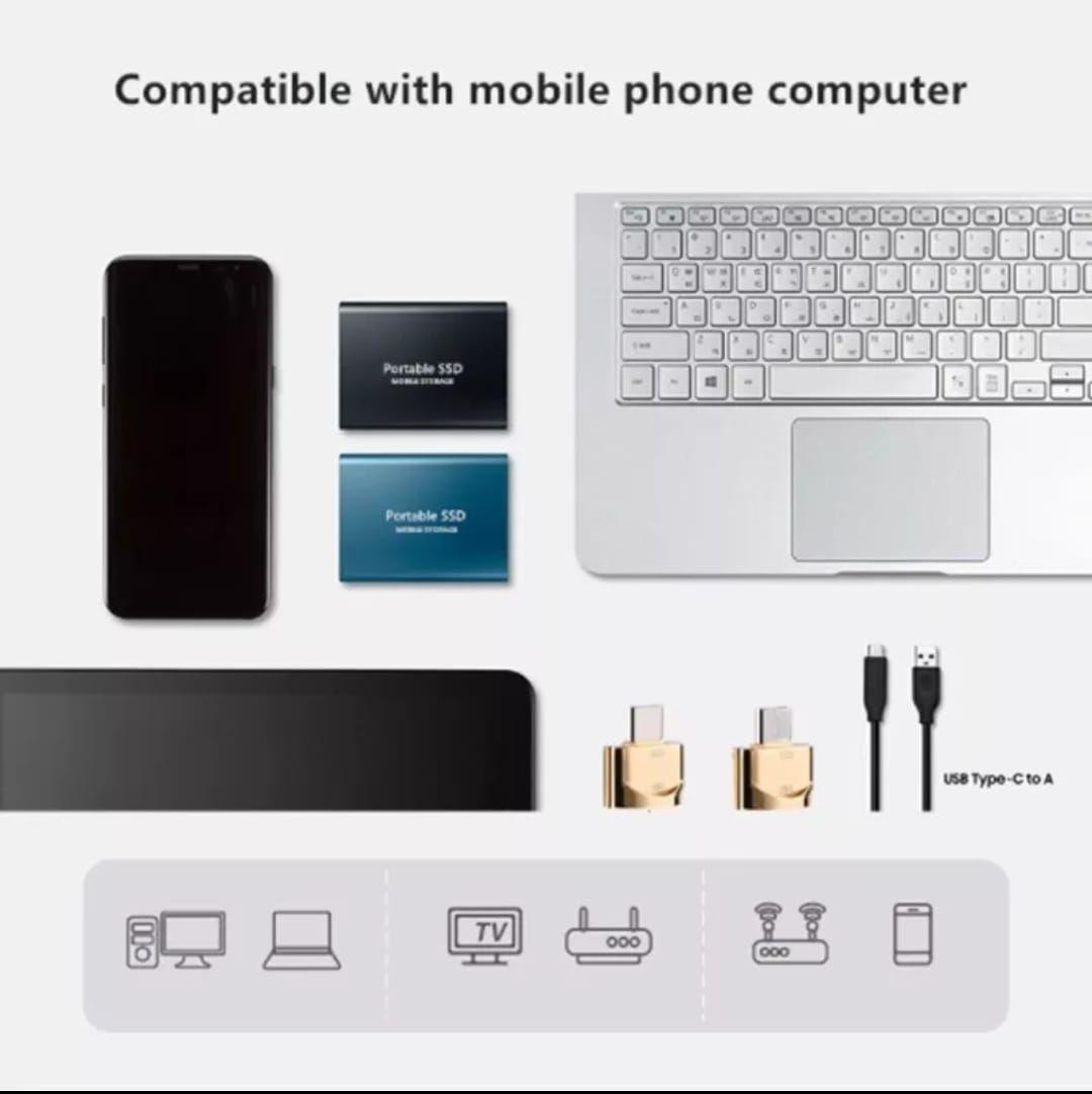 Disco Duro Portable Externo SSD 4 TB Azul -2