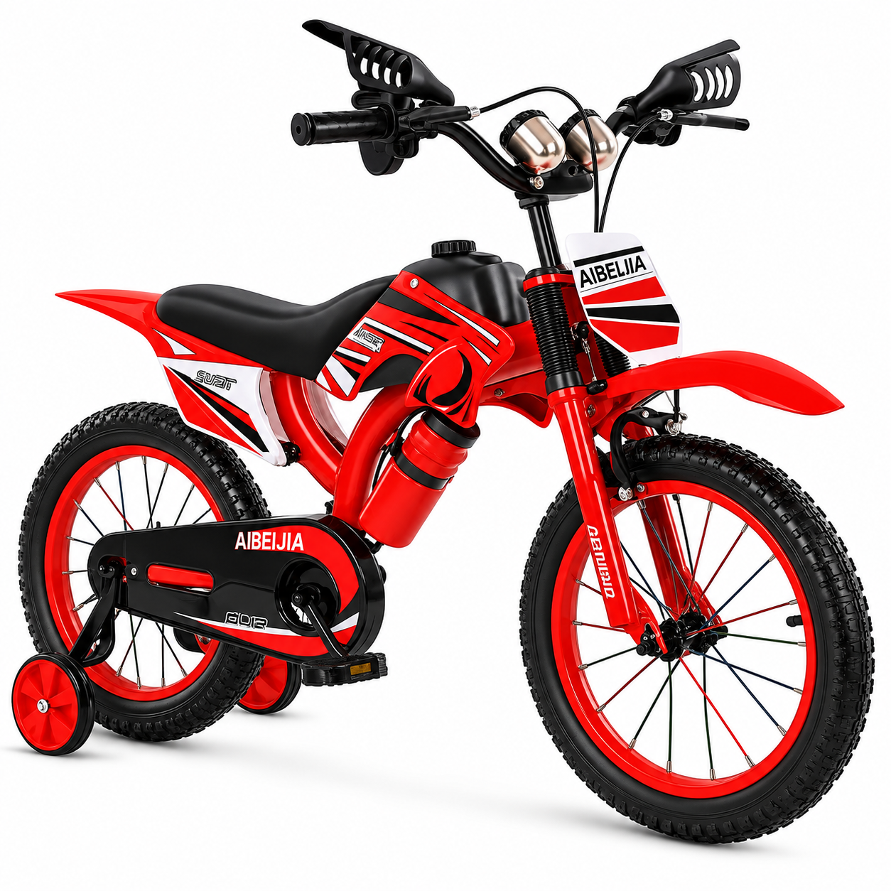 Bicicleta Infantil Bicimoto Aro 16 Niños Rojo-0