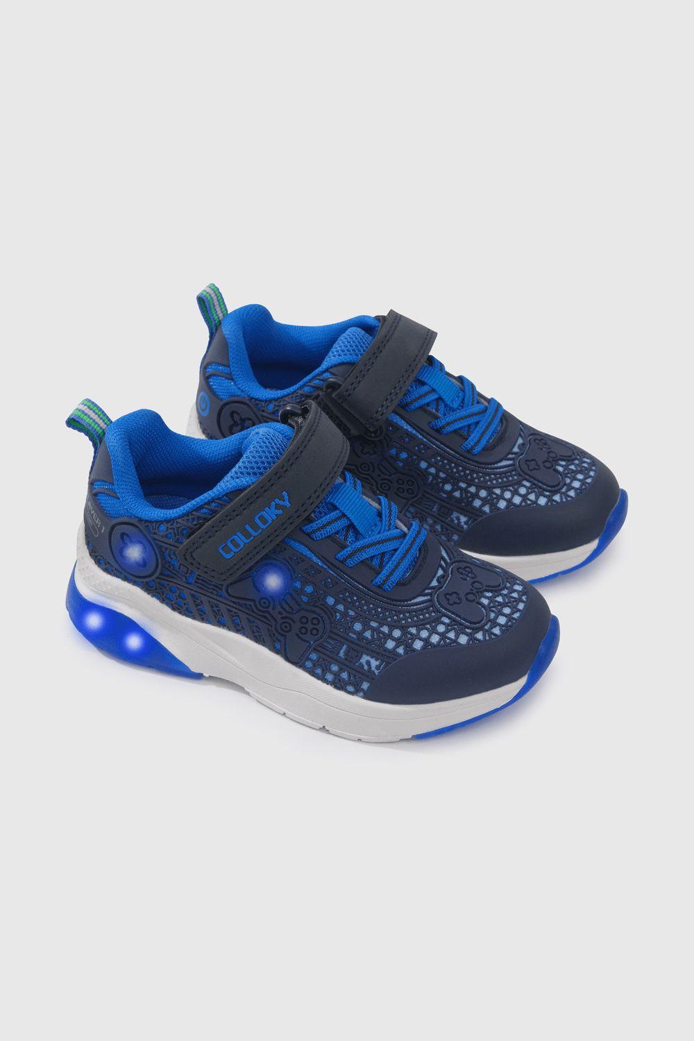 Zapatilla Luces Niños Azul 53873 Colloky-0