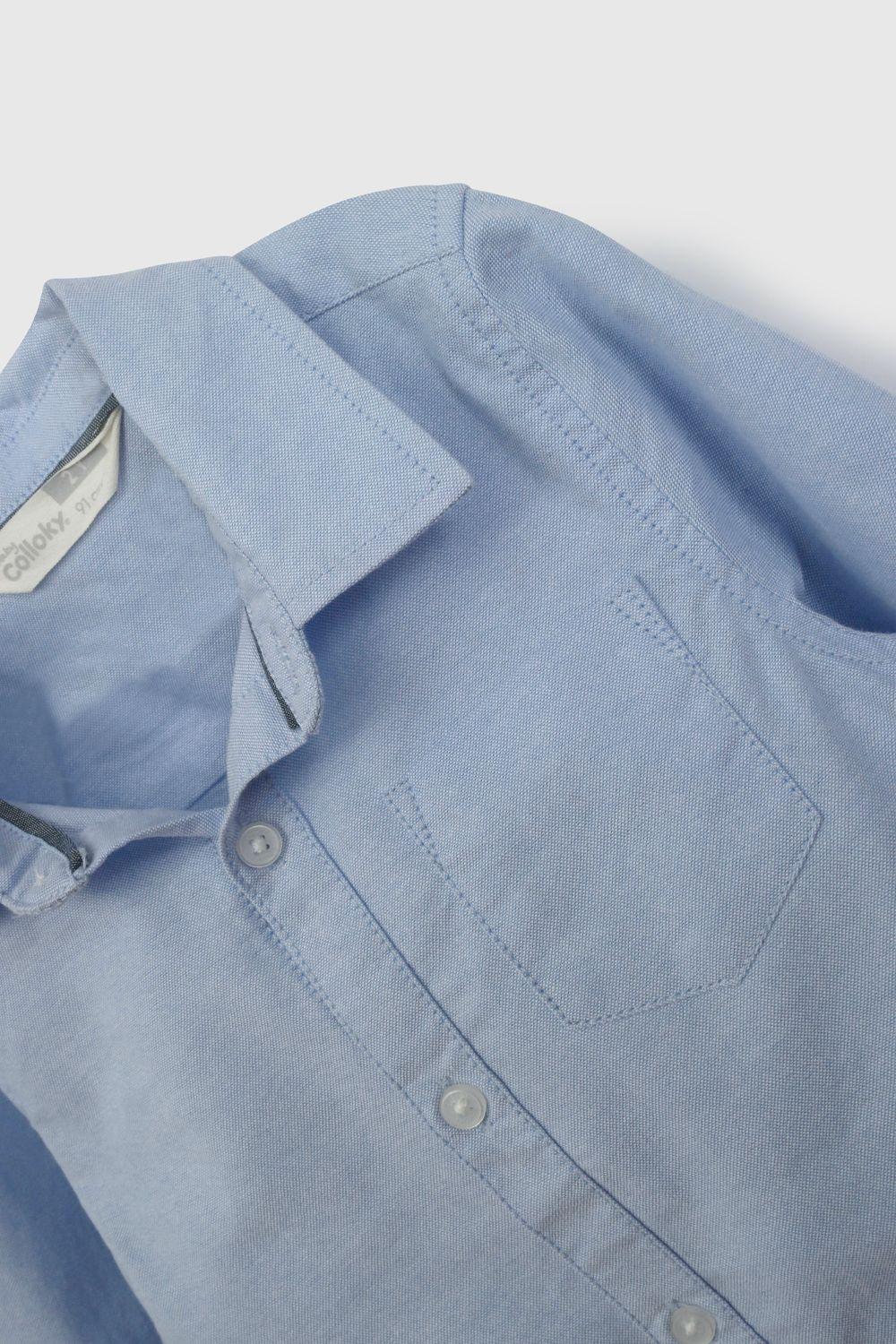 Camisa Oxford Celeste Niño 6-9M a 4-5A Colloky-2