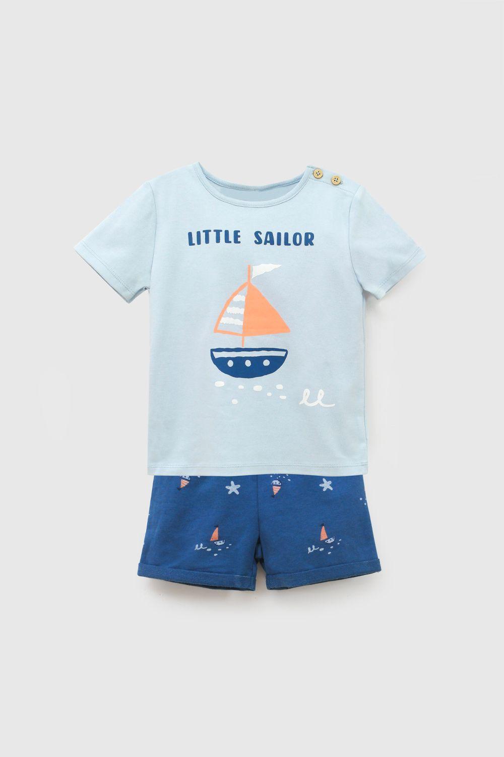 Conjunto Velero Celeste Niño 6/9M a 4-5A Colloky-0