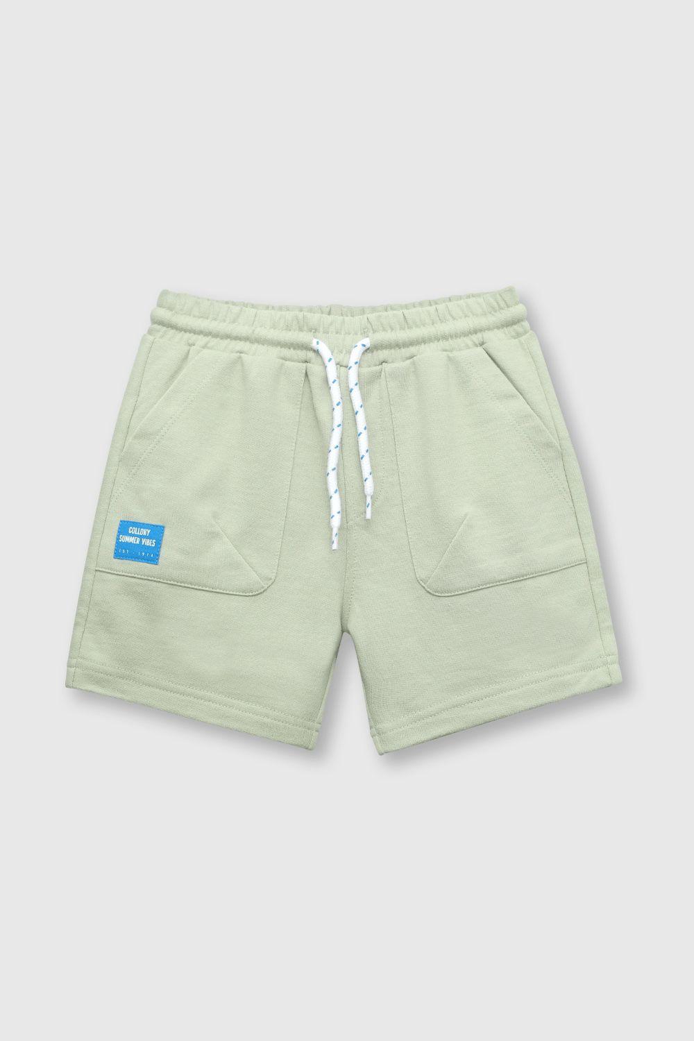 Bermuda de bebé niño liviano menta (3 a 36 meses)-0