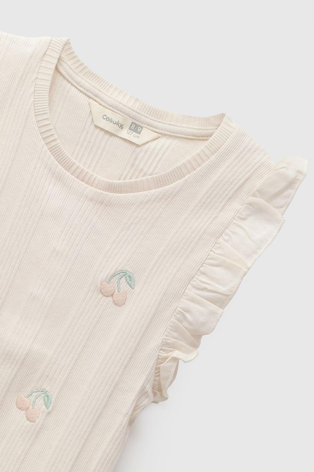 Polera Sin Manga Crema Niña 3-4A a 12-13A Colloky-3
