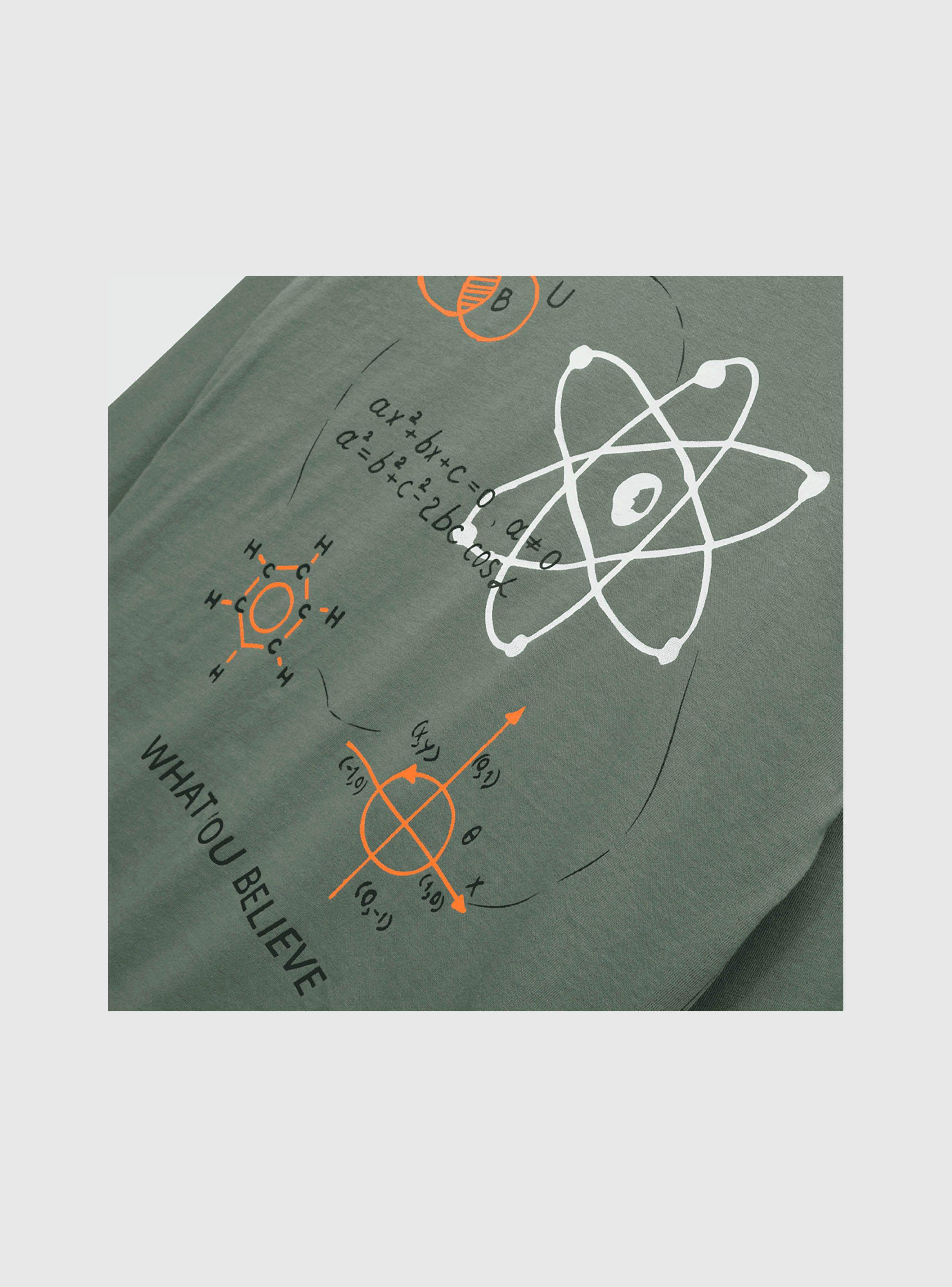 Polera De Niño Moleculas Verde (2 A 12 Años) Colloky-2