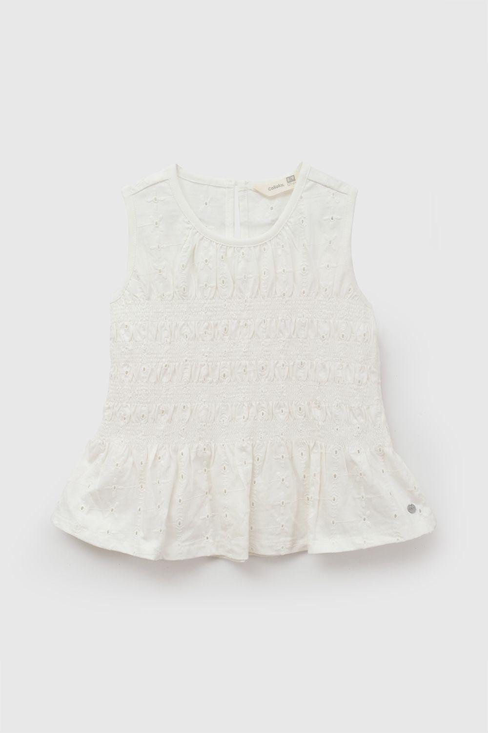 Polera manga corta Jersey niña blanco 3-4A a 12-13A-0