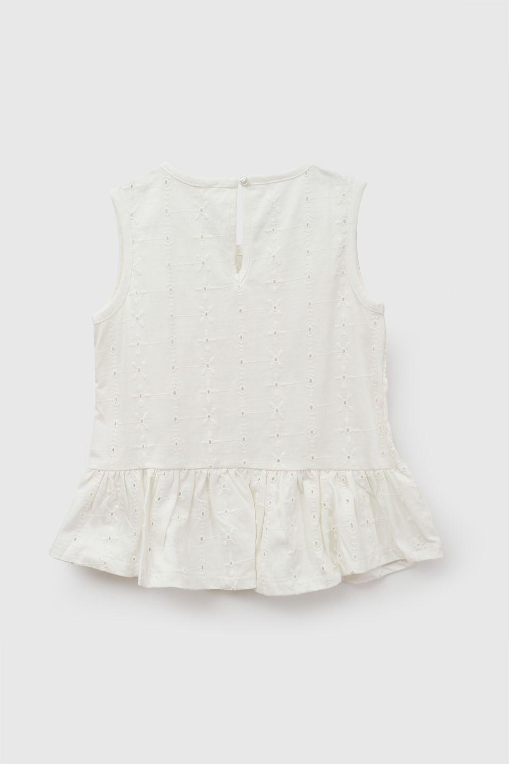 Polera manga corta Jersey niña blanco 3-4A a 12-13A-2