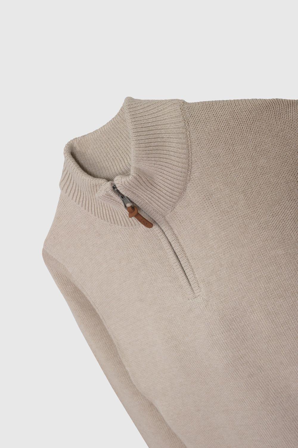 Sweater Beige Medio Cierre De Niño SWLA2177V26-2