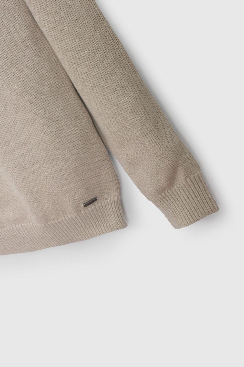 Sweater Beige Medio Cierre De Niño SWLA2177V26-3