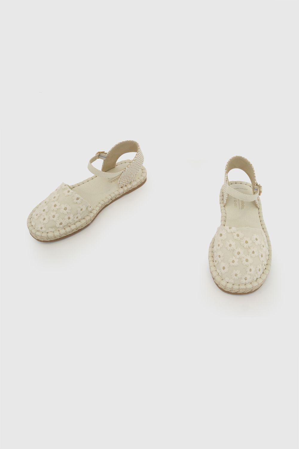 Alpargata Flores Beige Niña 28-33 Colloky-3