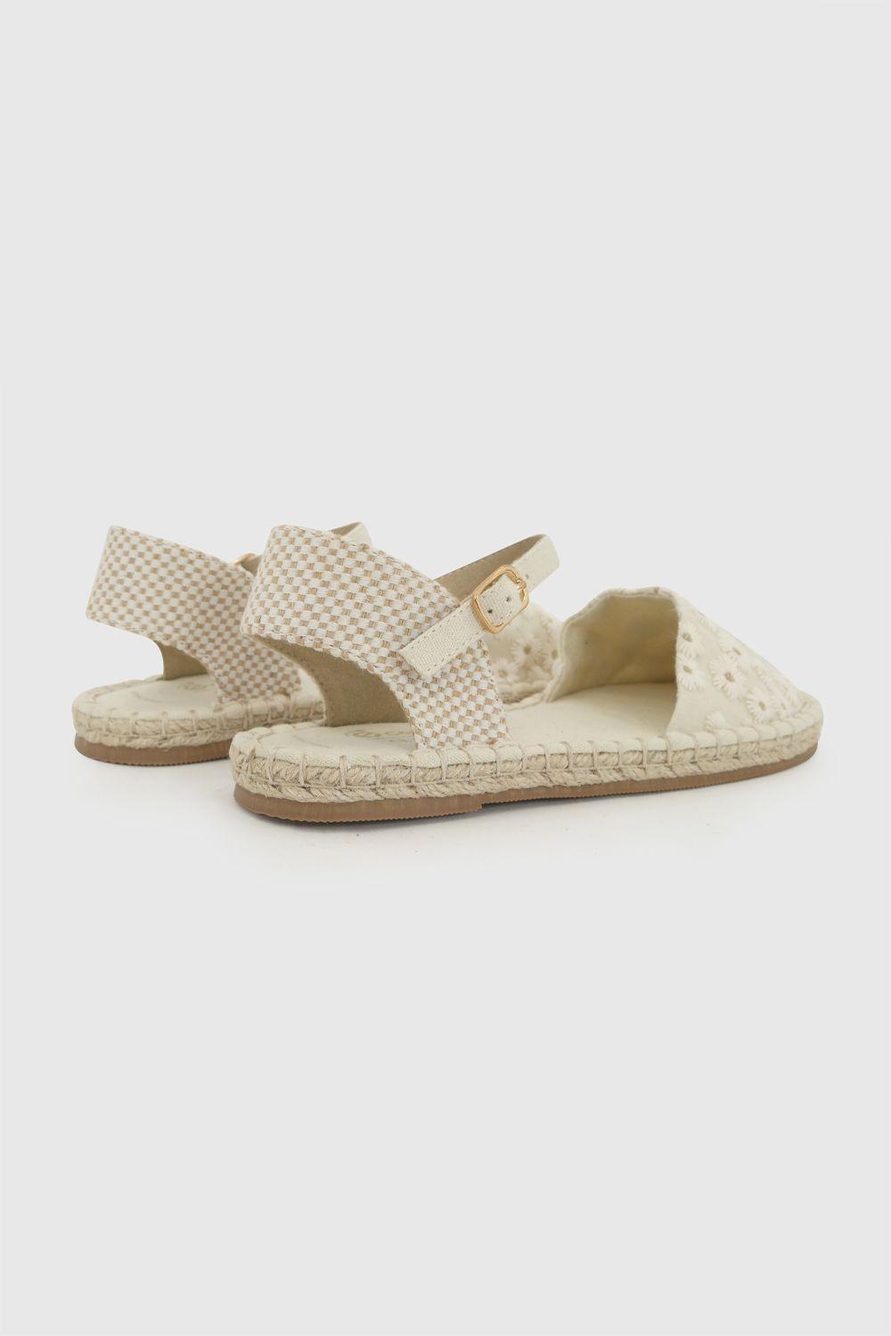 Alpargata Flores Beige Niña 28-33 Colloky-4